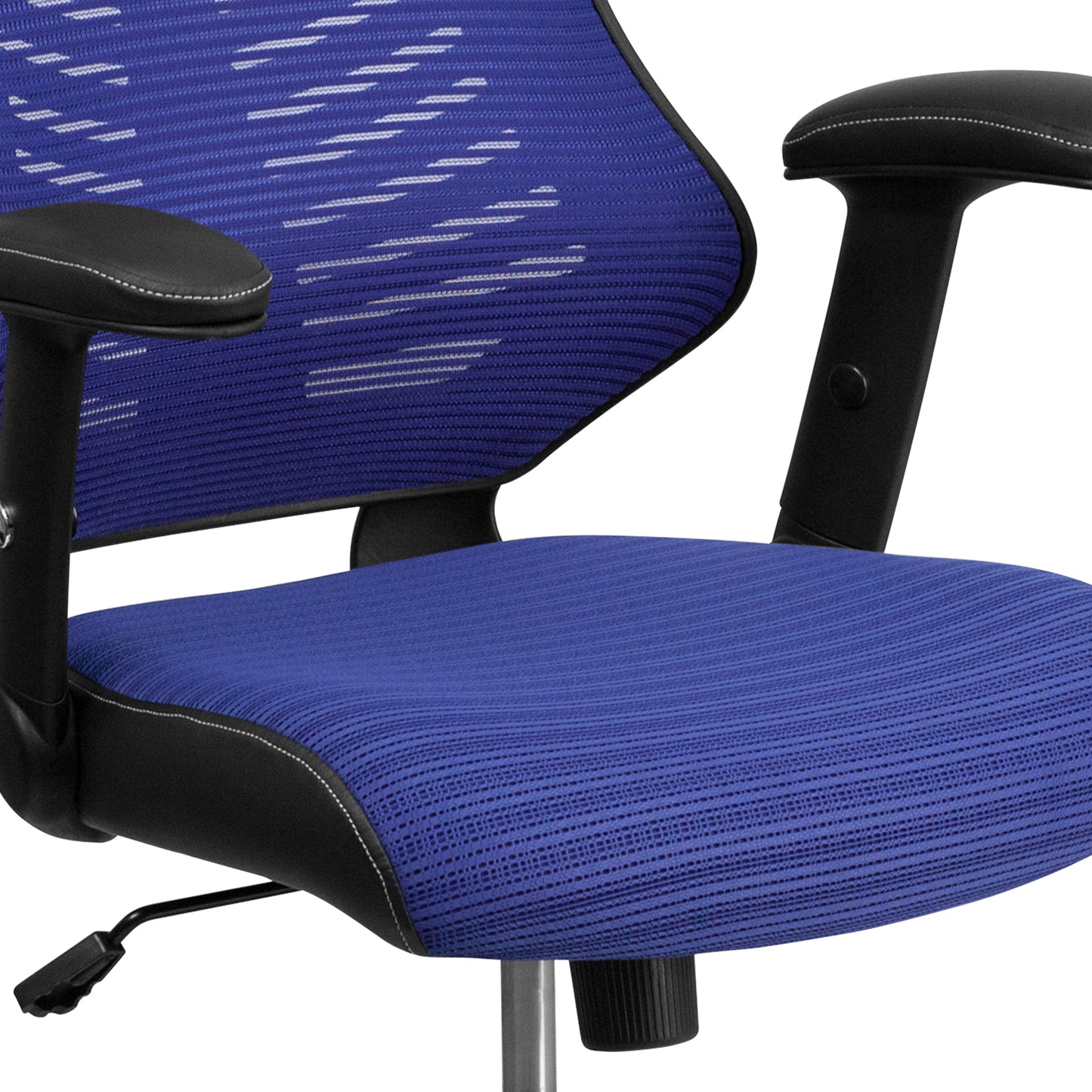 Kale High Back Designer Blue Mesh Executive Swivel Ergonomic Office Chair with Adjustable Arms Blue Mesh