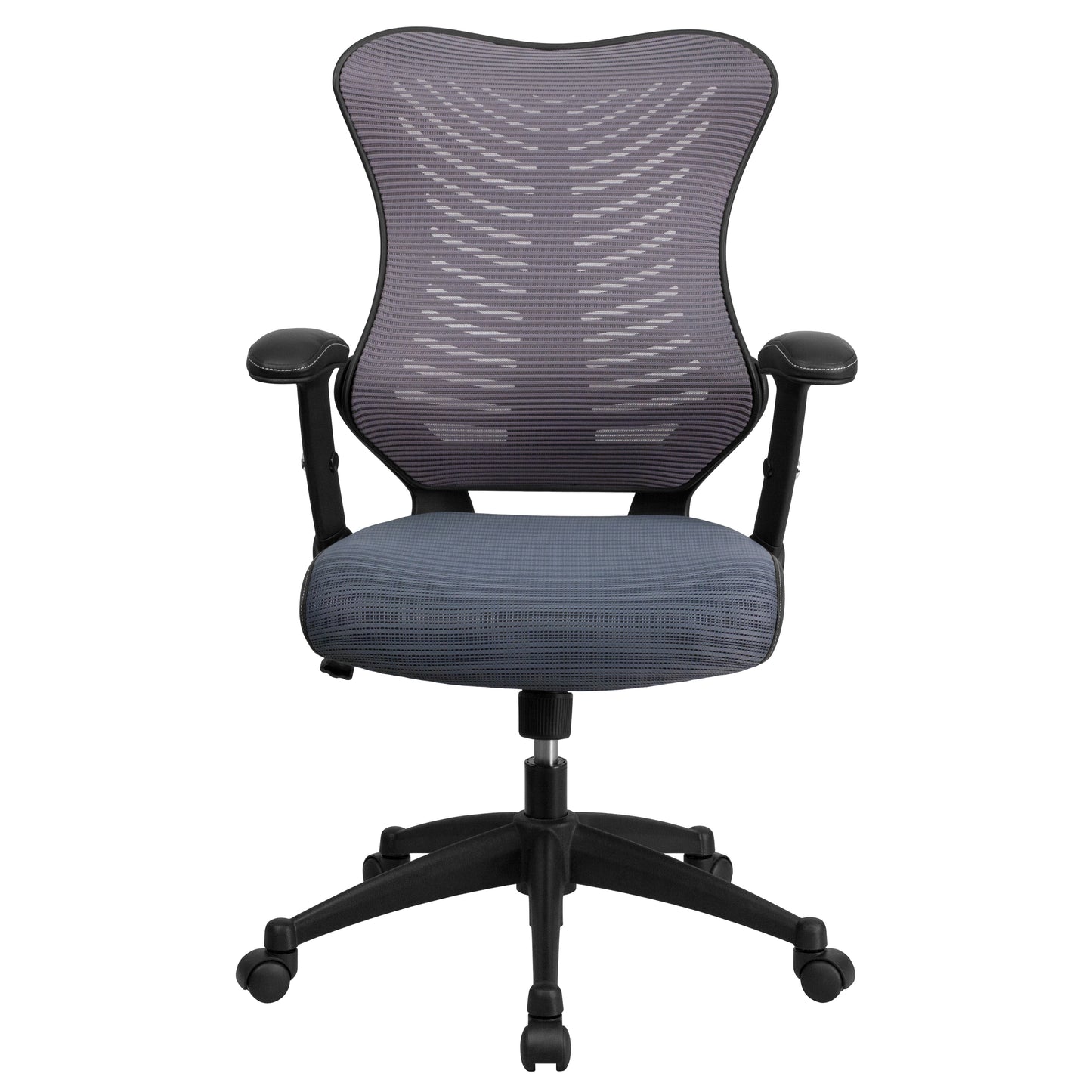 Kale High Back Designer Gray Mesh Executive Swivel Ergonomic Office Chair with Adjustable Arms Gray Mesh BL-ZP-806-GY-GG