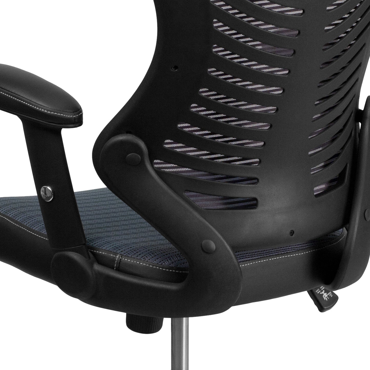 Kale High Back Designer Gray Mesh Executive Swivel Ergonomic Office Chair with Adjustable Arms Gray Mesh BL-ZP-806-GY-GG