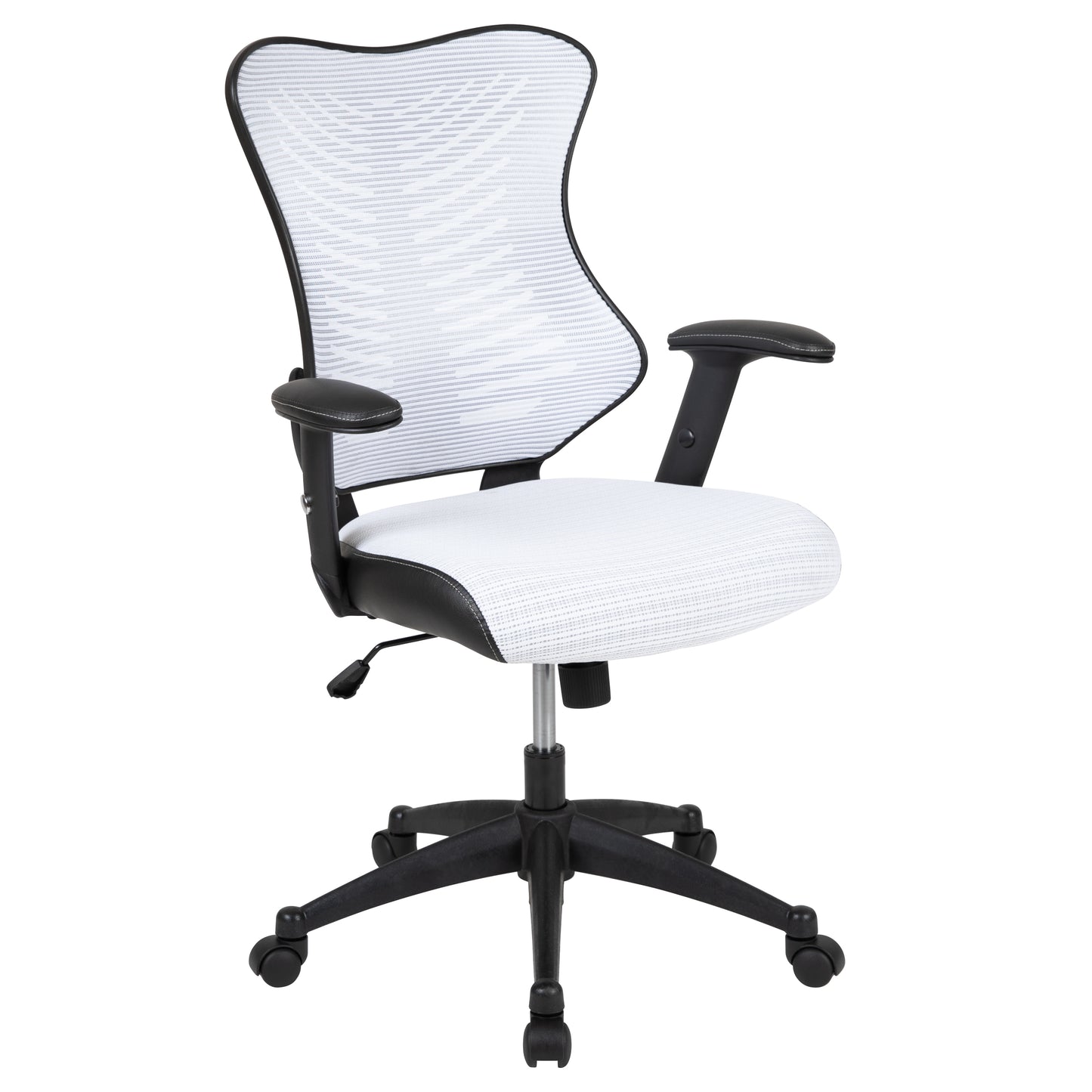 Kale High Back Designer White Mesh Executive Swivel Ergonomic Office Chair with Adjustable Arms White Mesh