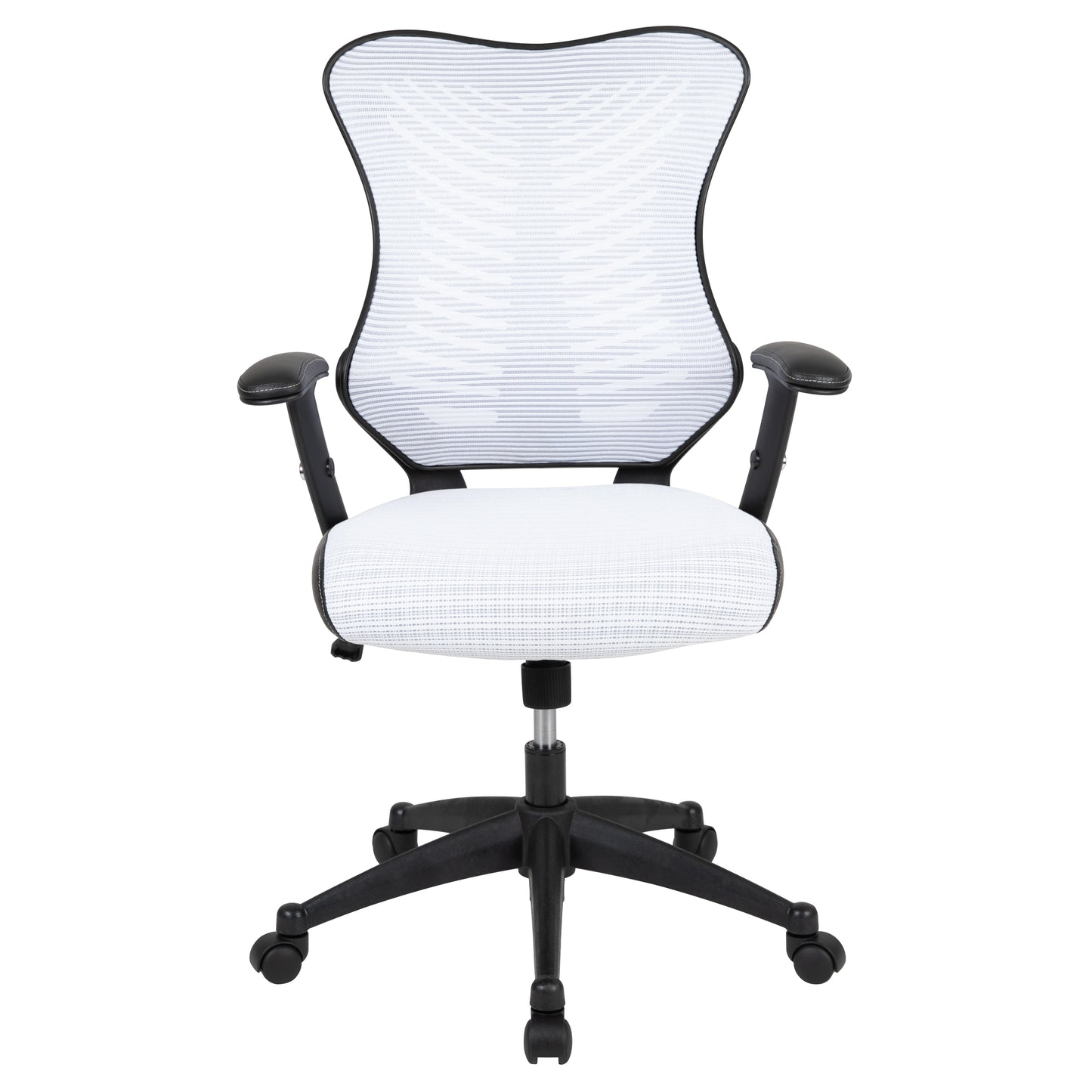 Kale High Back Designer White Mesh Executive Swivel Ergonomic Office Chair with Adjustable Arms White Mesh