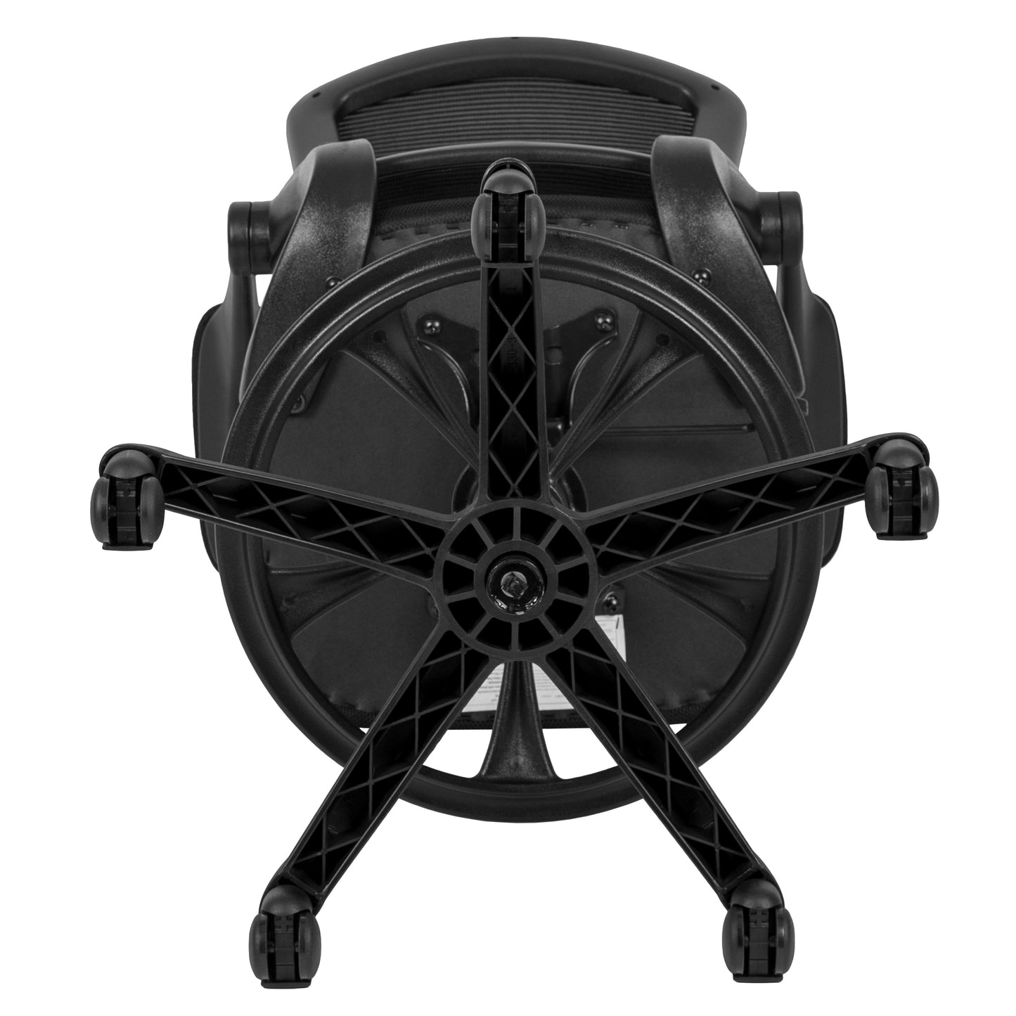 Kale Mid-Back Black Mesh Ergonomic Drafting Chair with Adjustable Foot Ring and Flip-Up Arms Black