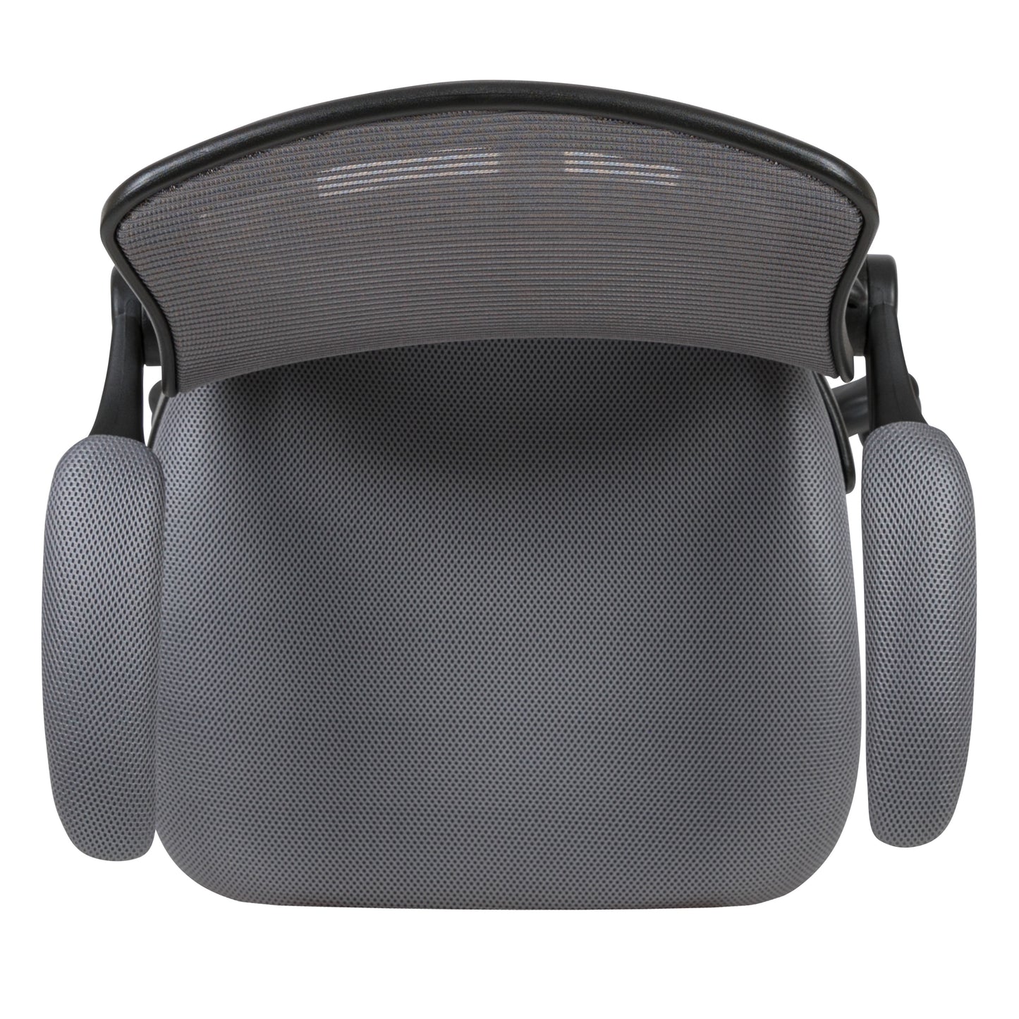 Kale Mid-Back Dark Gray Mesh Ergonomic Drafting Chair with Adjustable Foot Ring and Flip-Up Arms Dark Gray