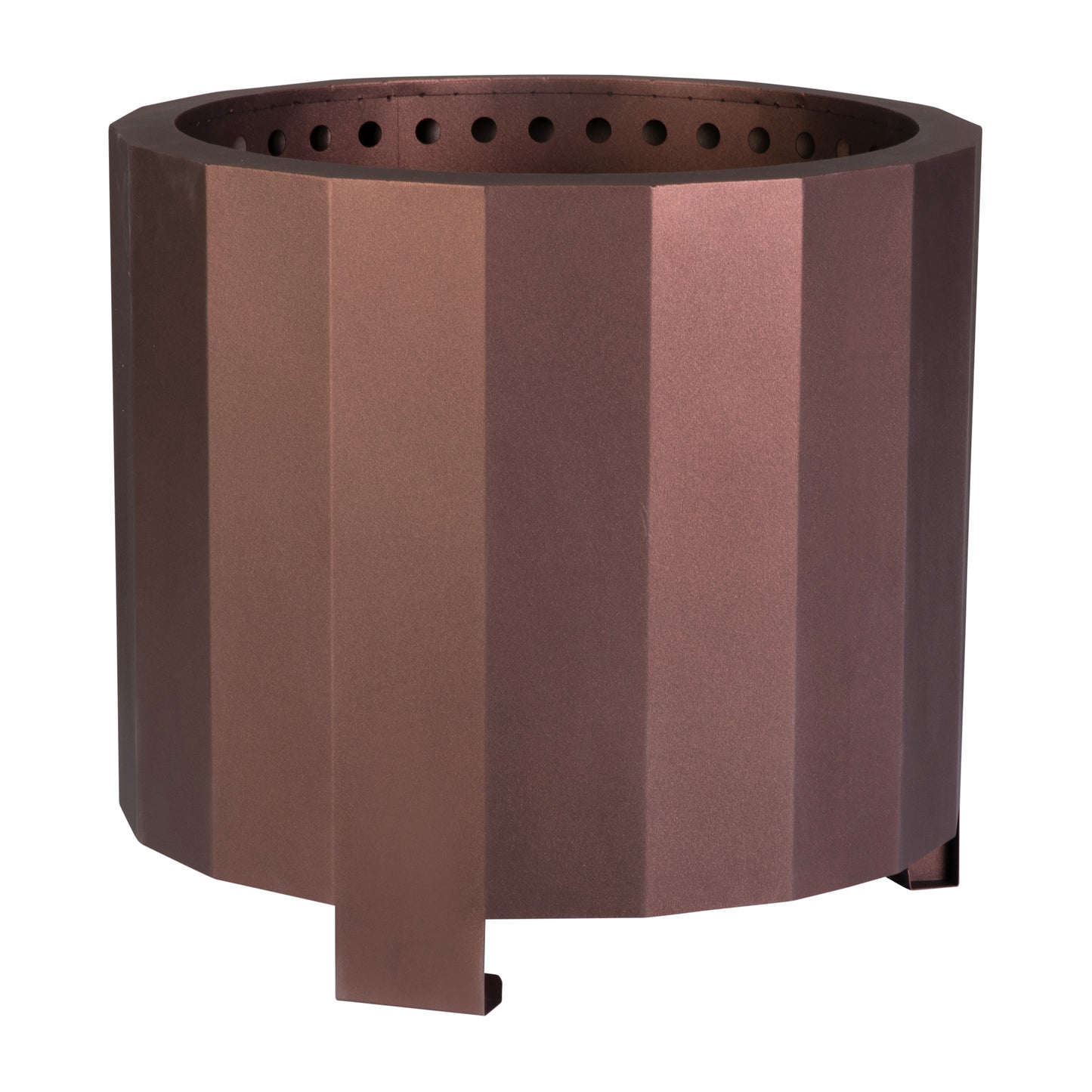 Titus Commercial Grade 19.5 inch Smokeless Outdoor Firepit, Natural Wood Burning Portable Fire Pit With Water-Resistant Cover, Bronze Bronze