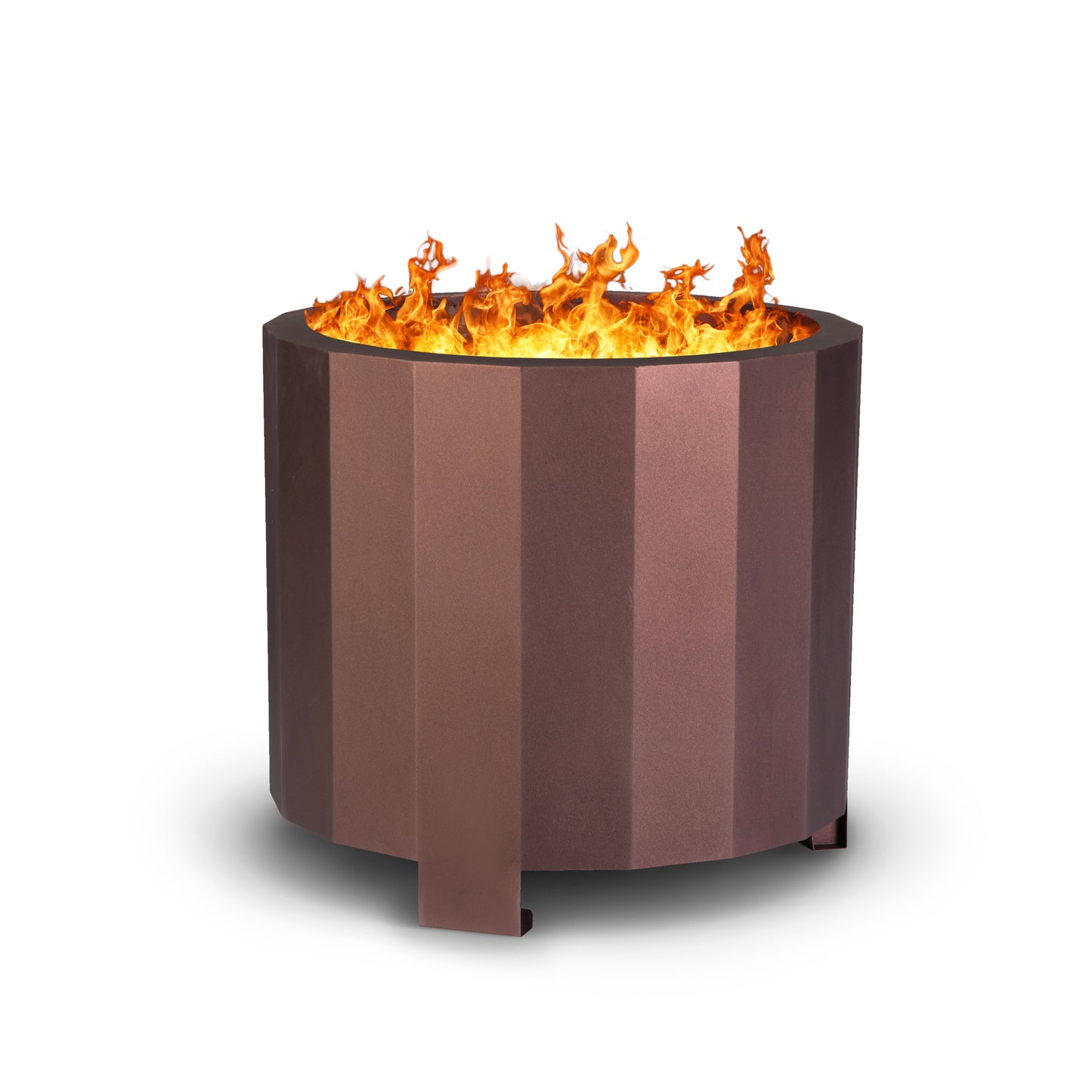 Titus Commercial Grade 19.5 inch Smokeless Outdoor Firepit, Natural Wood Burning Portable Fire Pit With Water-Resistant Cover, Bronze Bronze
