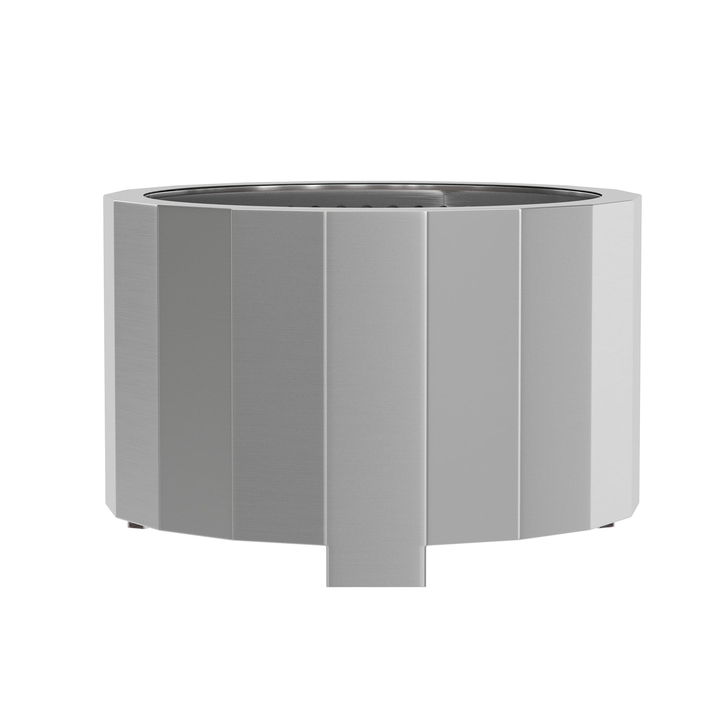 Titus Commercial Grade 27 inch Smokeless Outdoor Firepit, Natural Wood Burning Portable Fire Pit With Water-Resistant Cover, Stainless Steel Stainless Steel