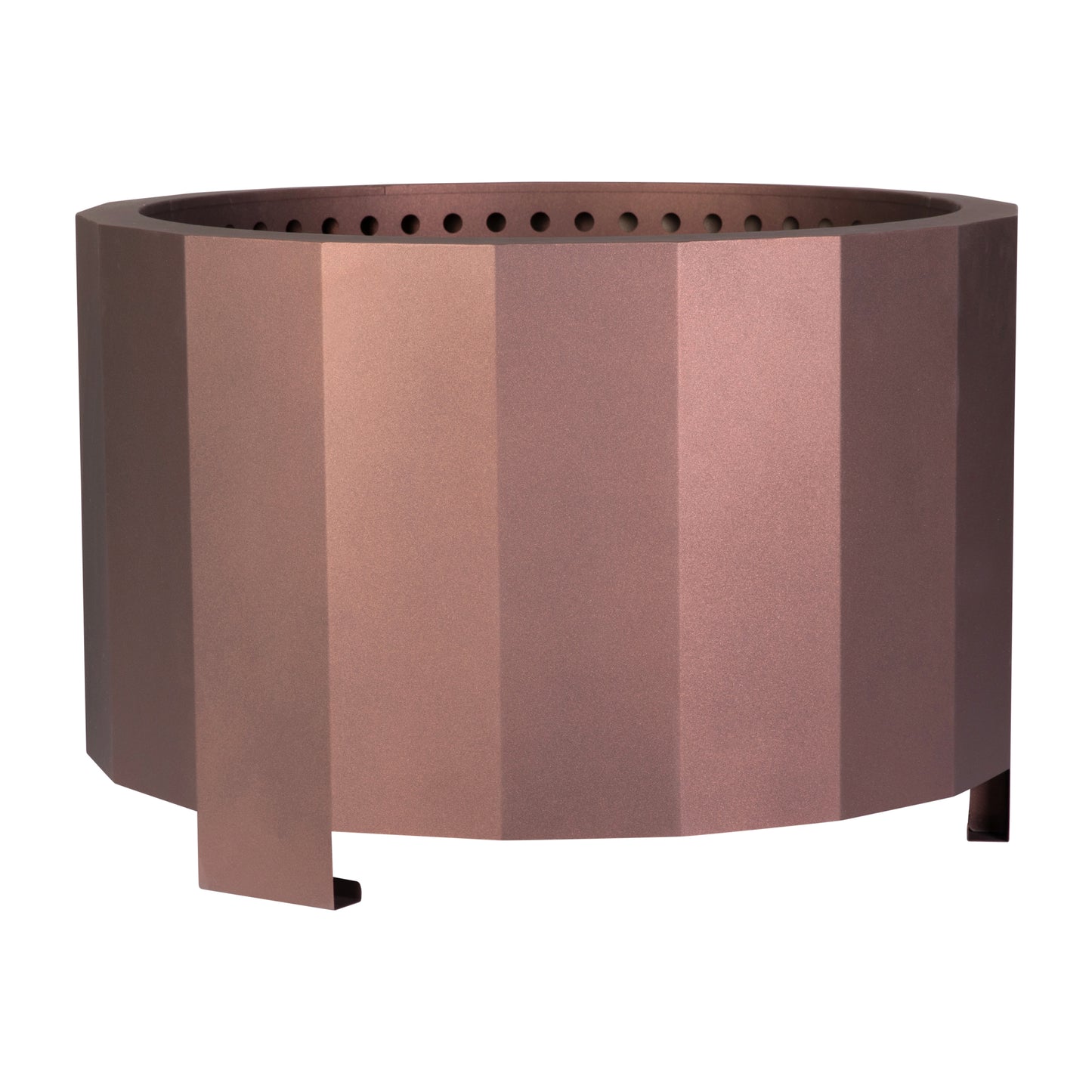 Titus Commercial Grade 27 inch Smokeless Outdoor Firepit, Natural Wood Burning Portable Fire Pit With Water-Resistant Cover, Bronze Bronze