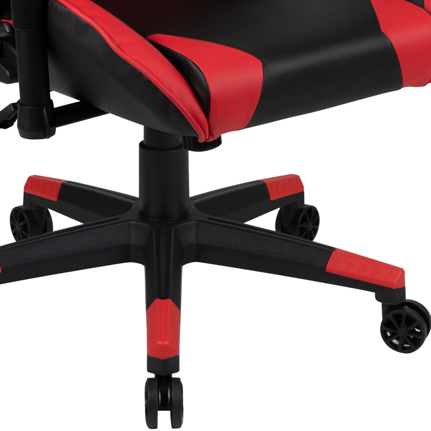 Optis Red Gaming Desk and Red/Black Reclining Gaming Chair Set with Cup Holder and Headphone Hook Red