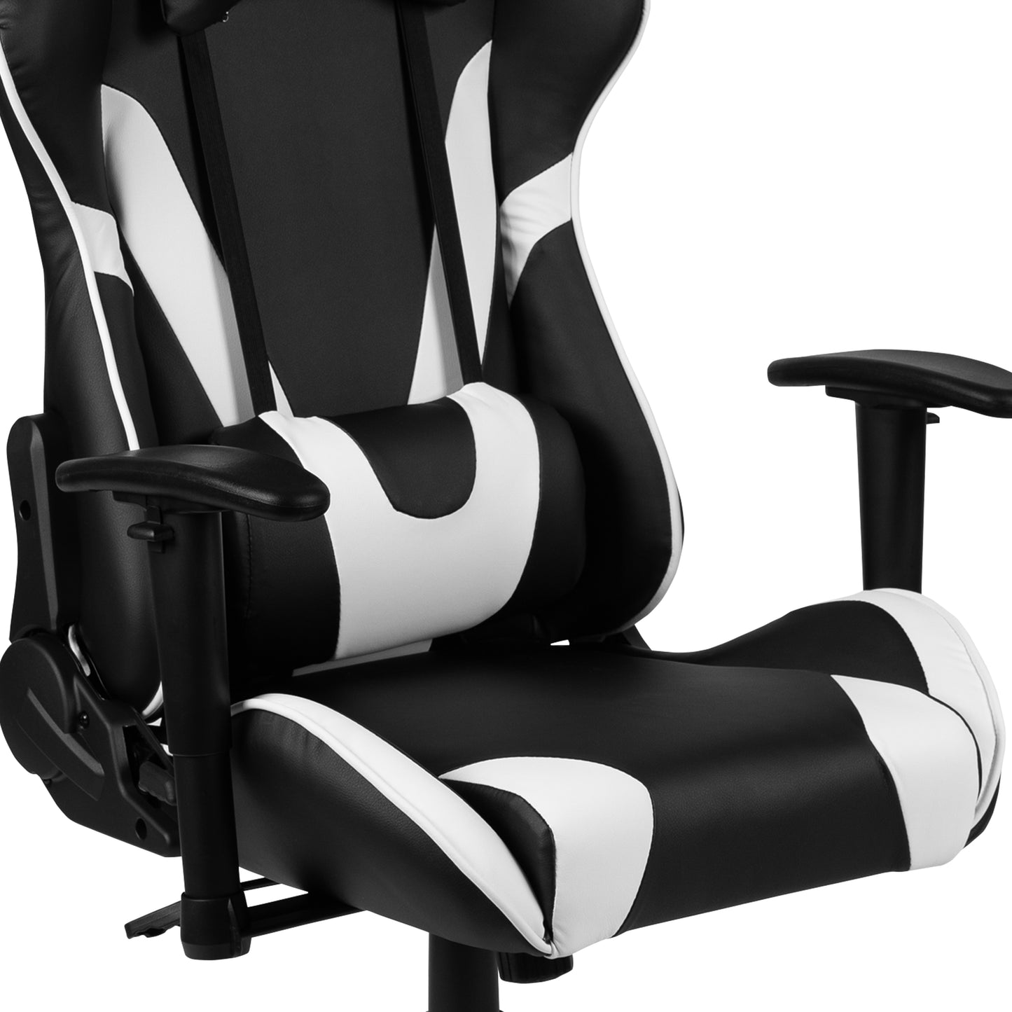 Optis Black Gaming Desk and Black Reclining Gaming Chair Set with Cup Holder, Headphone Hook, and Monitor/Smartphone Stand Black