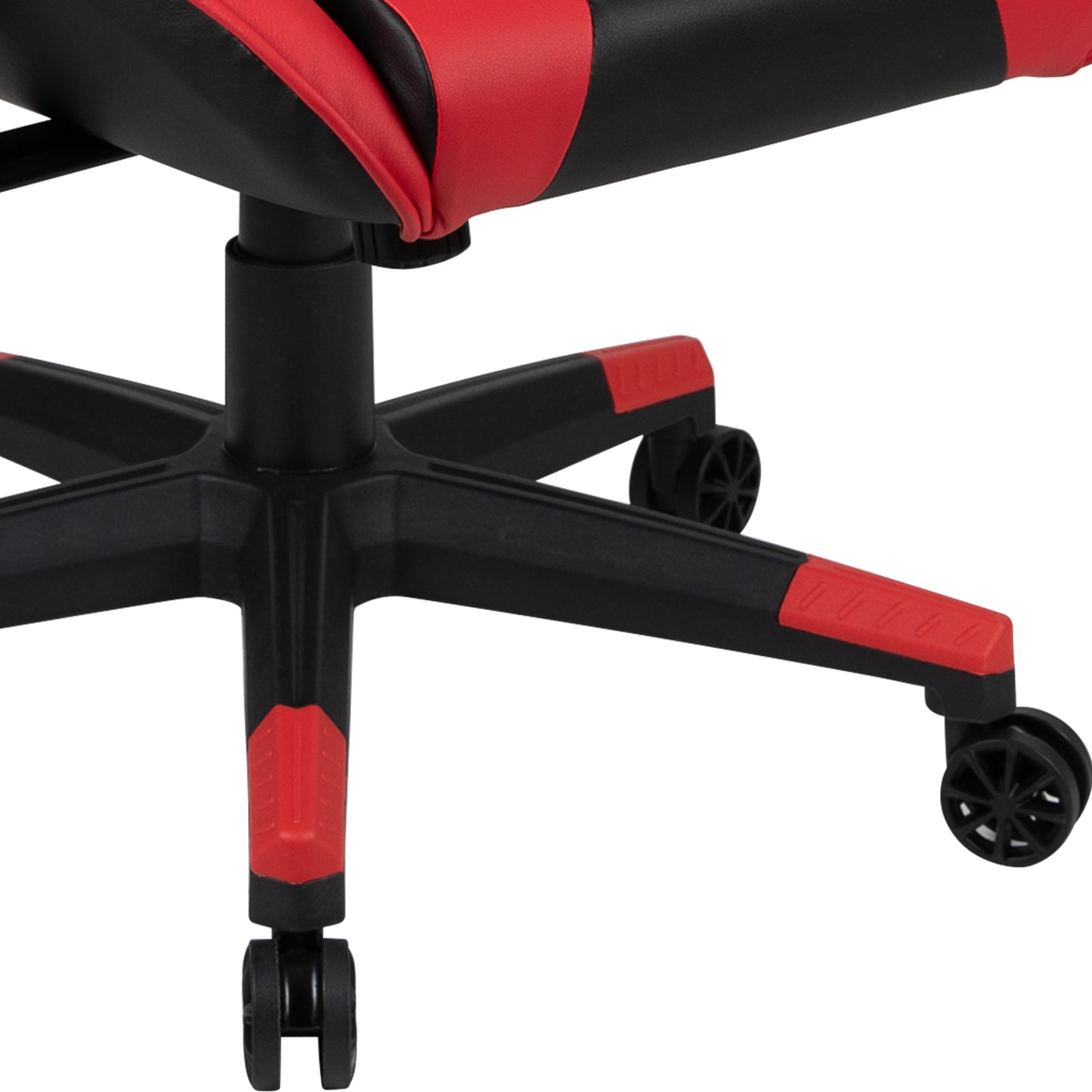 Optis Black Gaming Desk and Red/Black Reclining Gaming Chair Set with Cup Holder, Headphone Hook, and Monitor/Smartphone Stand Red