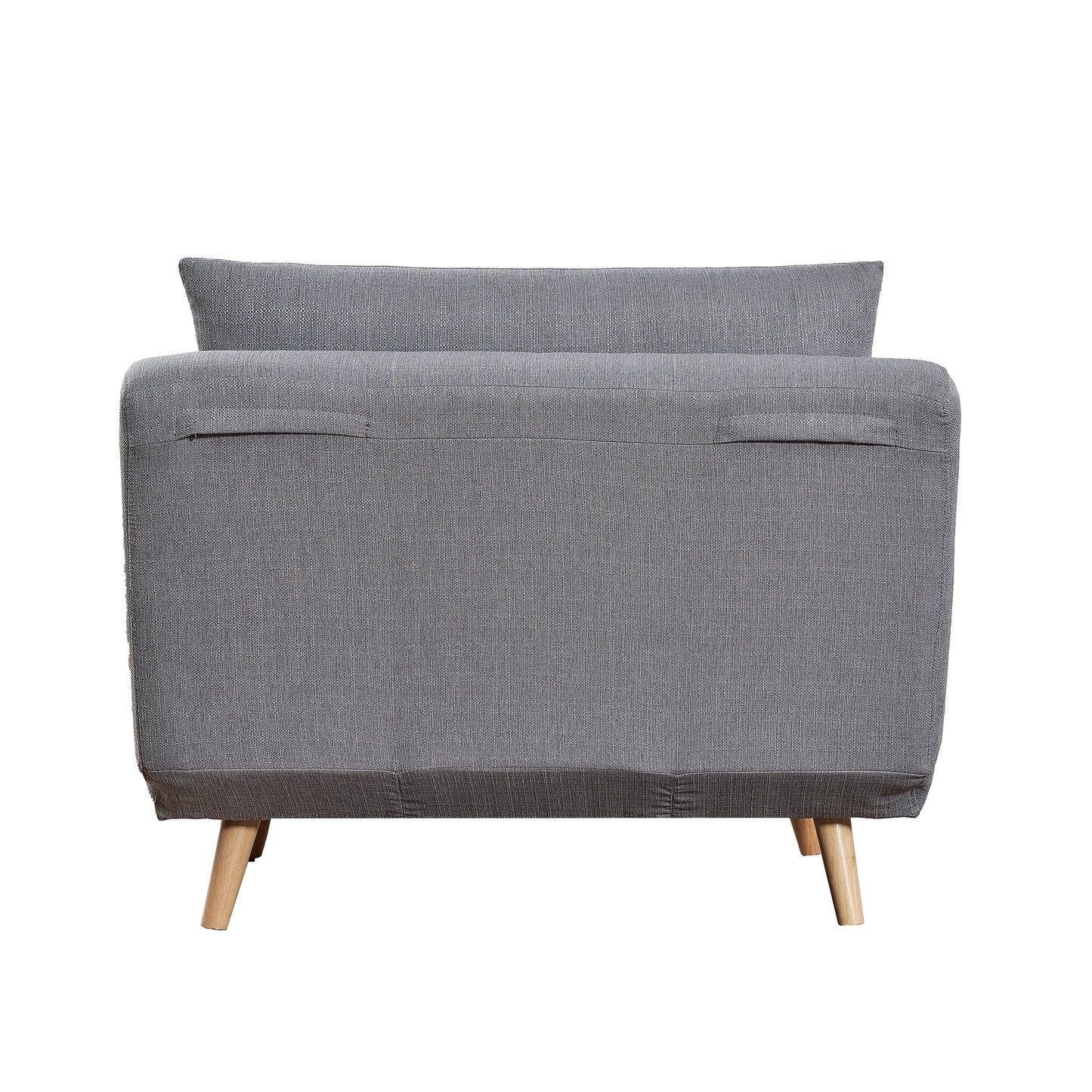 Shaw Convertible Tri-Fold Sleeper Chair with Pillow, Multifunctional Adjustable Sleeper with Channel Stitching and Hideaway Legs in Light Gray Light Gray