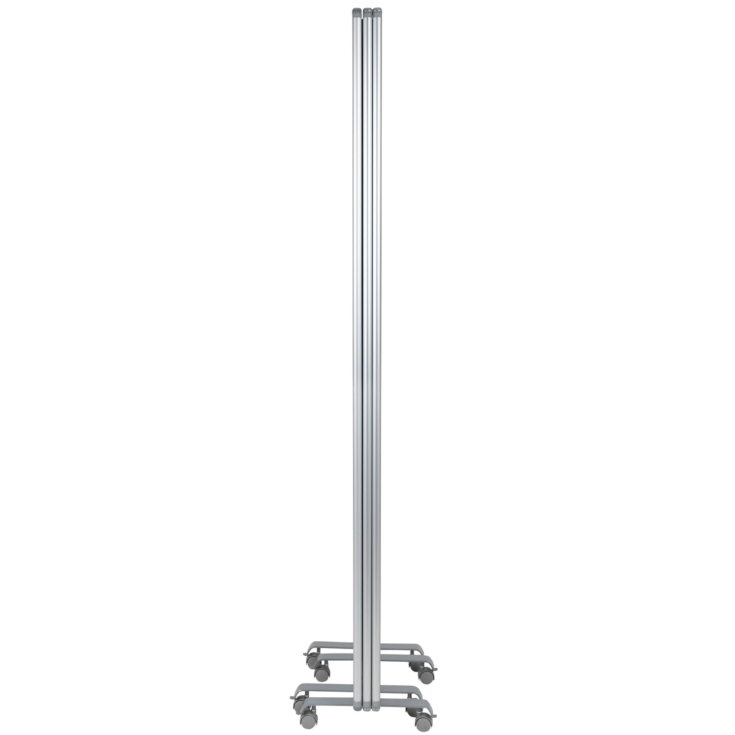 Raisley Transparent Acrylic Mobile Partition with Lockable Casters, 72"H x 36"L (3 Sections Included) Clear