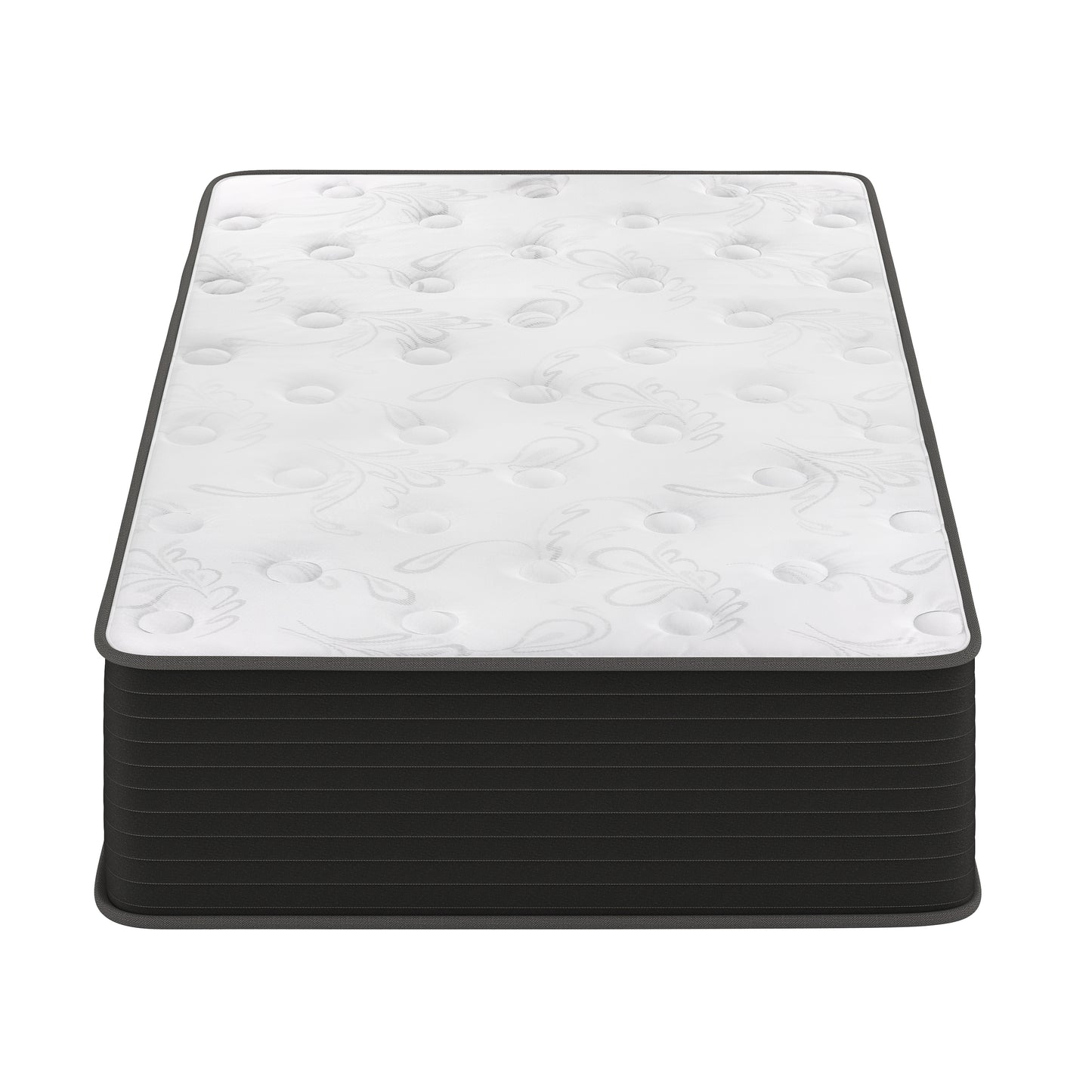 Dream Cooling Gel 12 Inch CertiPUR-US Certified Foam and Pocket Spring Hybrid Mattress, Twin Mattress in a Box White/Black