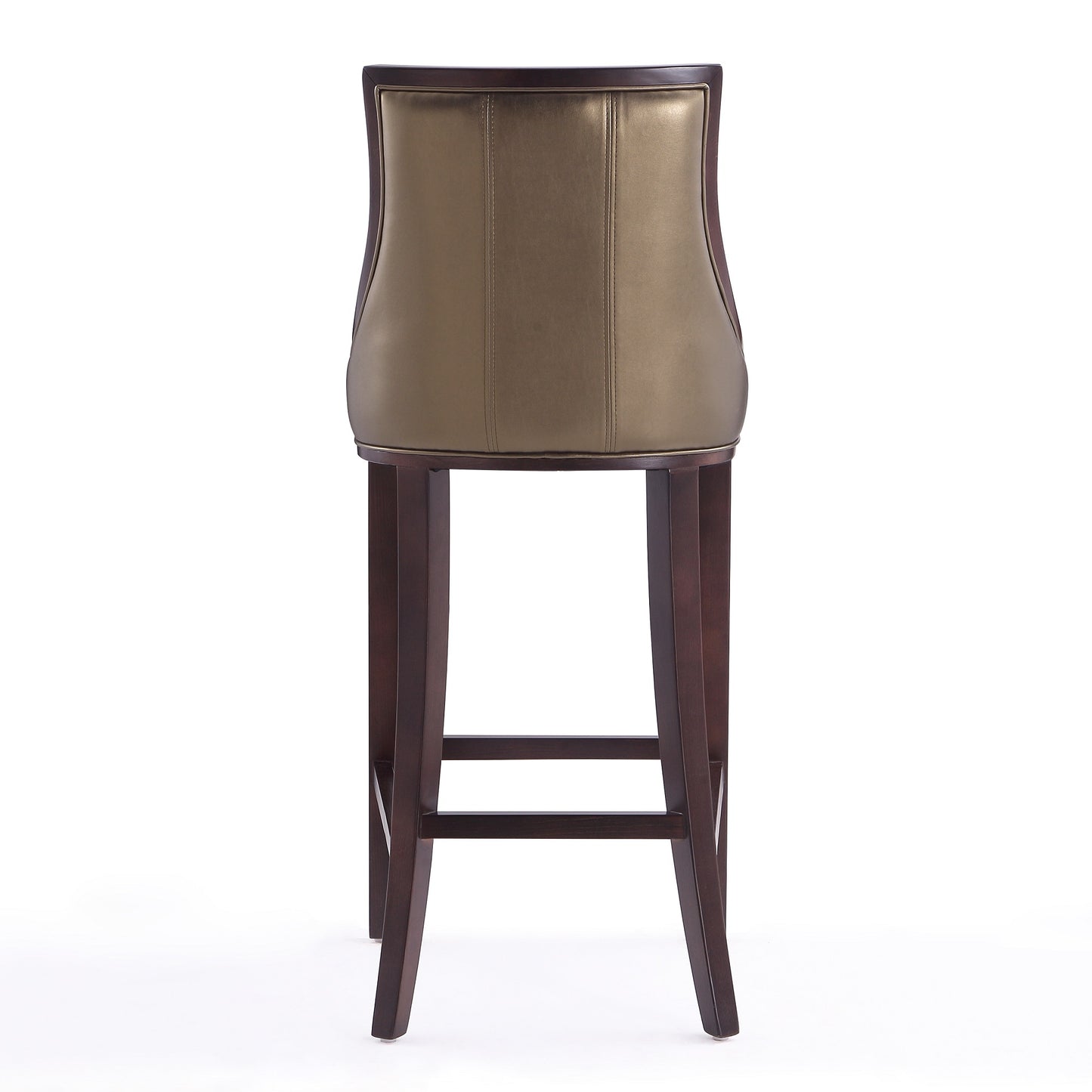 Manhattan Comfort Fifth Avenue Wood and Faux Leather Counter Height Bar Stool