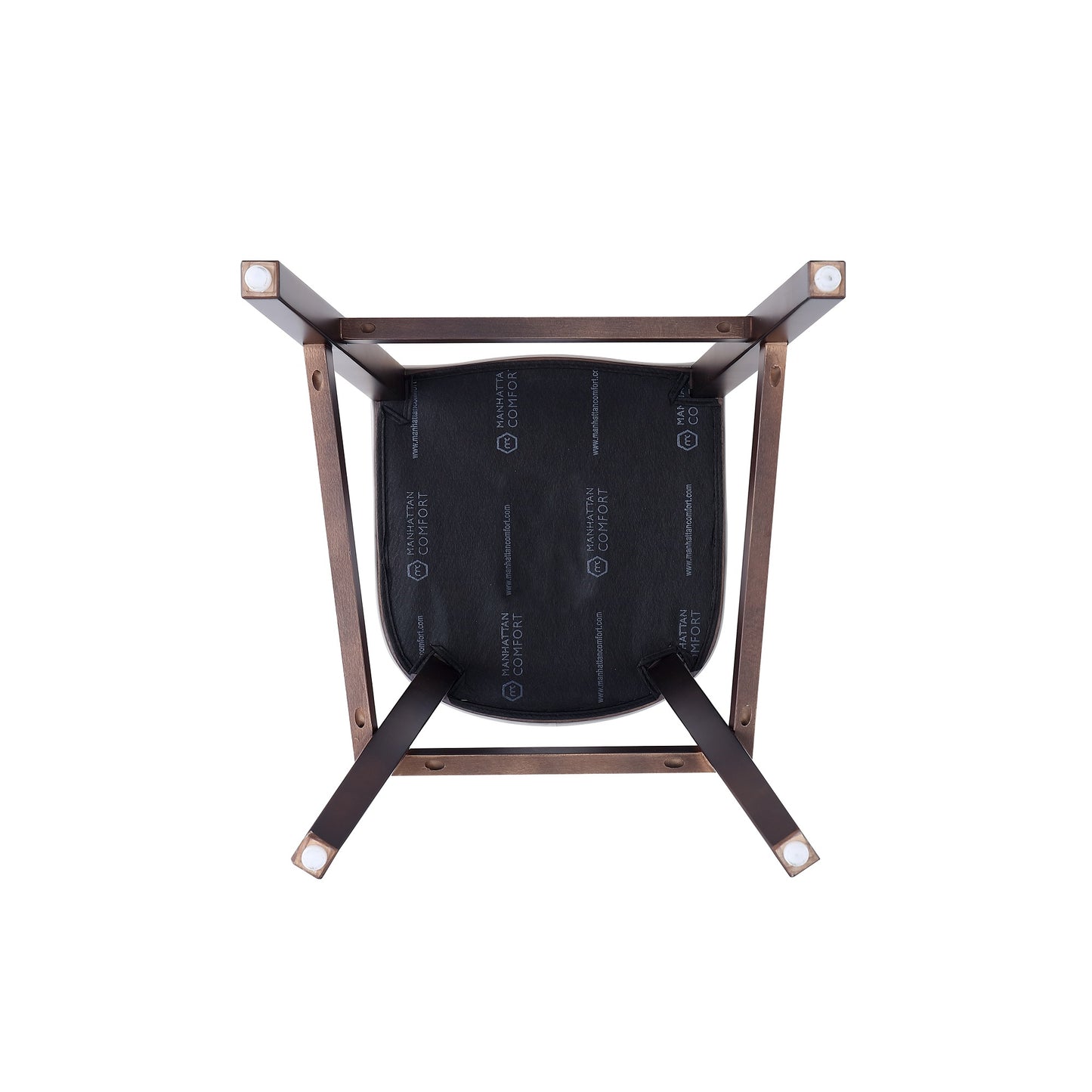 Manhattan Comfort Fifth Avenue Wood and Faux Leather Counter Height Bar Stool