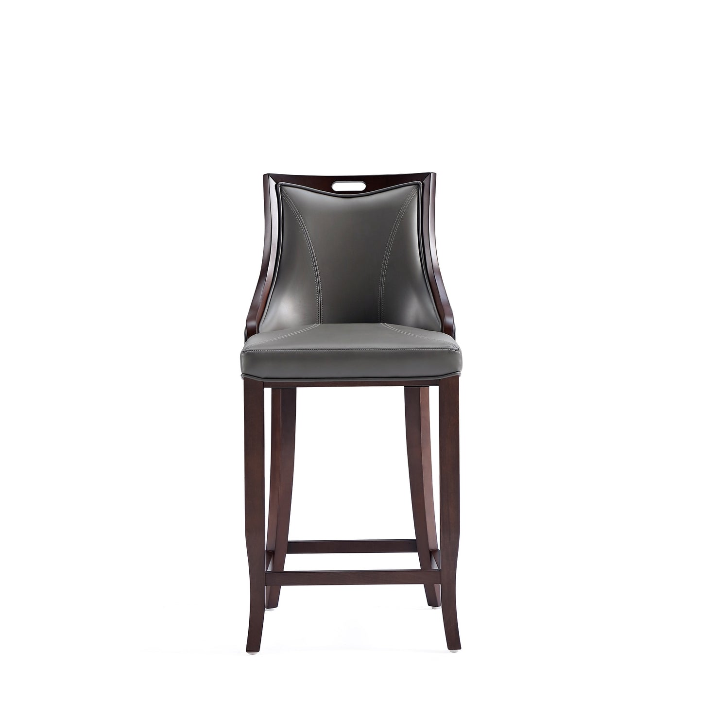 Emperor Traditional Wood Upholstered Barstool in Graphite BS008-PE