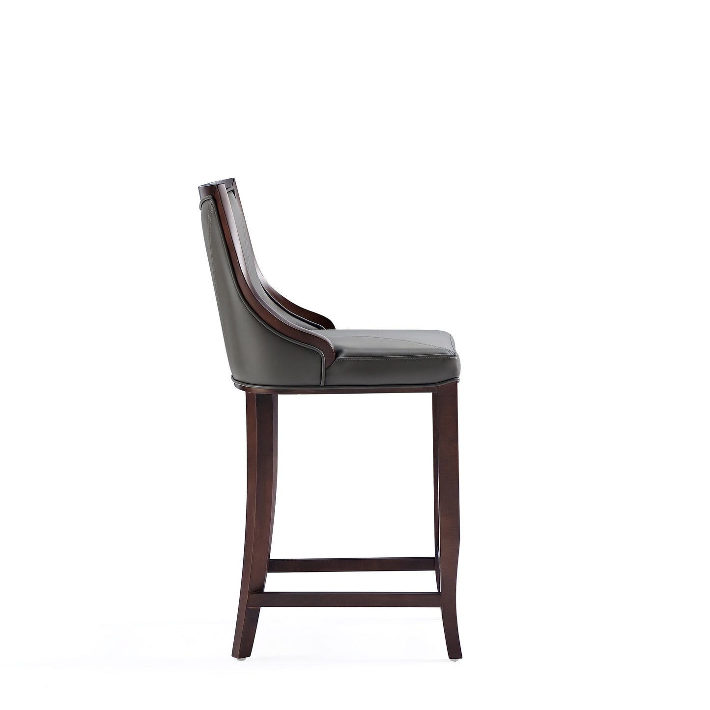 Emperor Traditional Wood Upholstered Barstool in Graphite BS008-PE