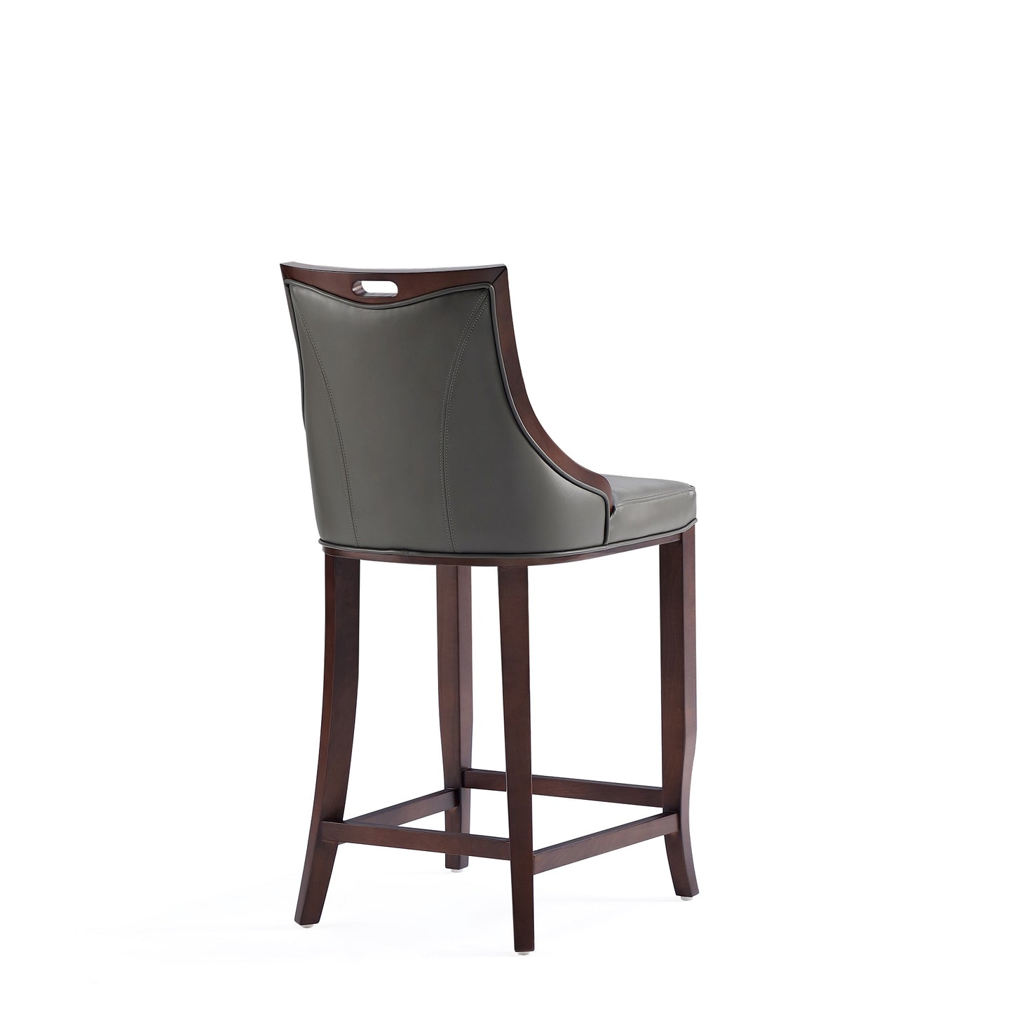 Emperor Traditional Wood Upholstered Barstool in Graphite BS008-PE