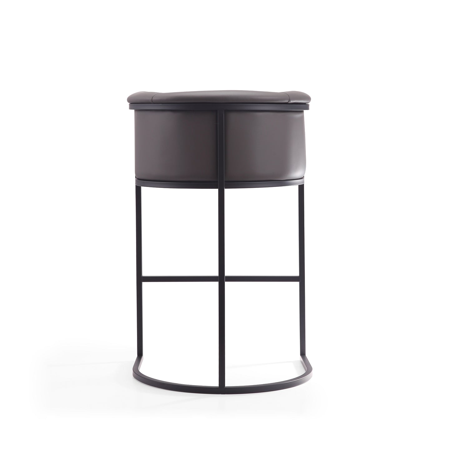 Cosmopolitan Mid-Century Modern Metal Upholstered Barstool in Graphite BS015-PE