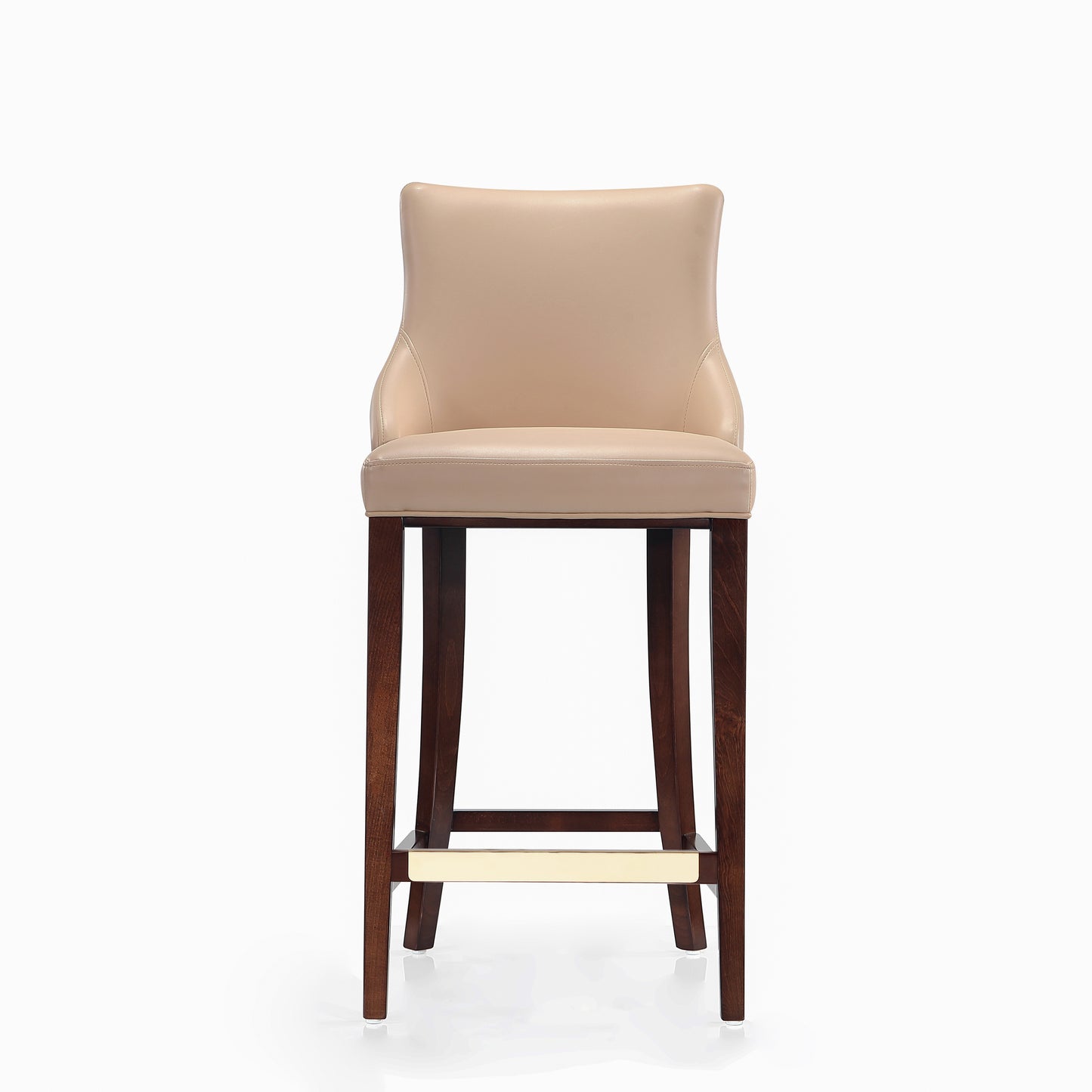 Shubert Modern Wood Upholstered Barstool in Tan BS019-TN