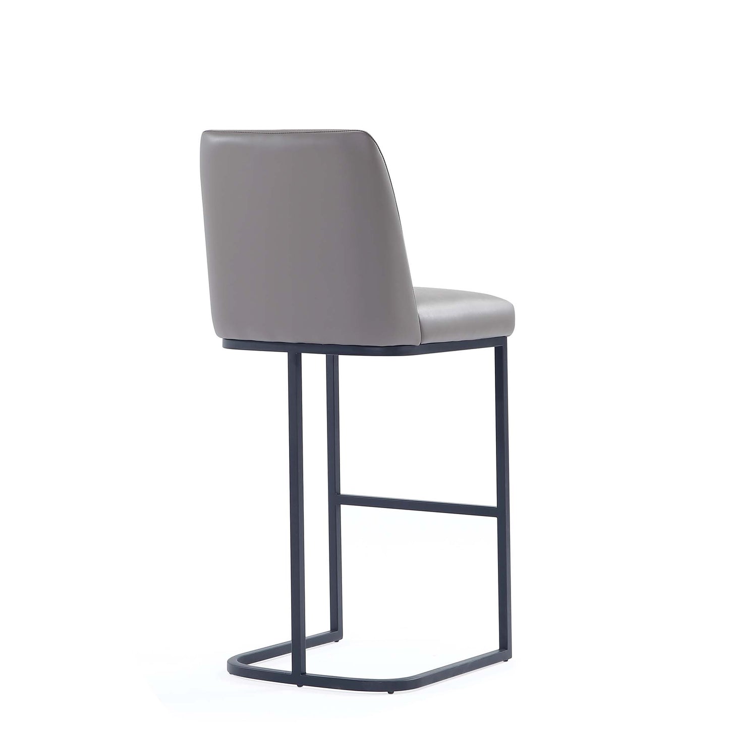 Manhattan Comfort Serena Modern Leatherette Upholstered Barstool in Grey BS020-GY