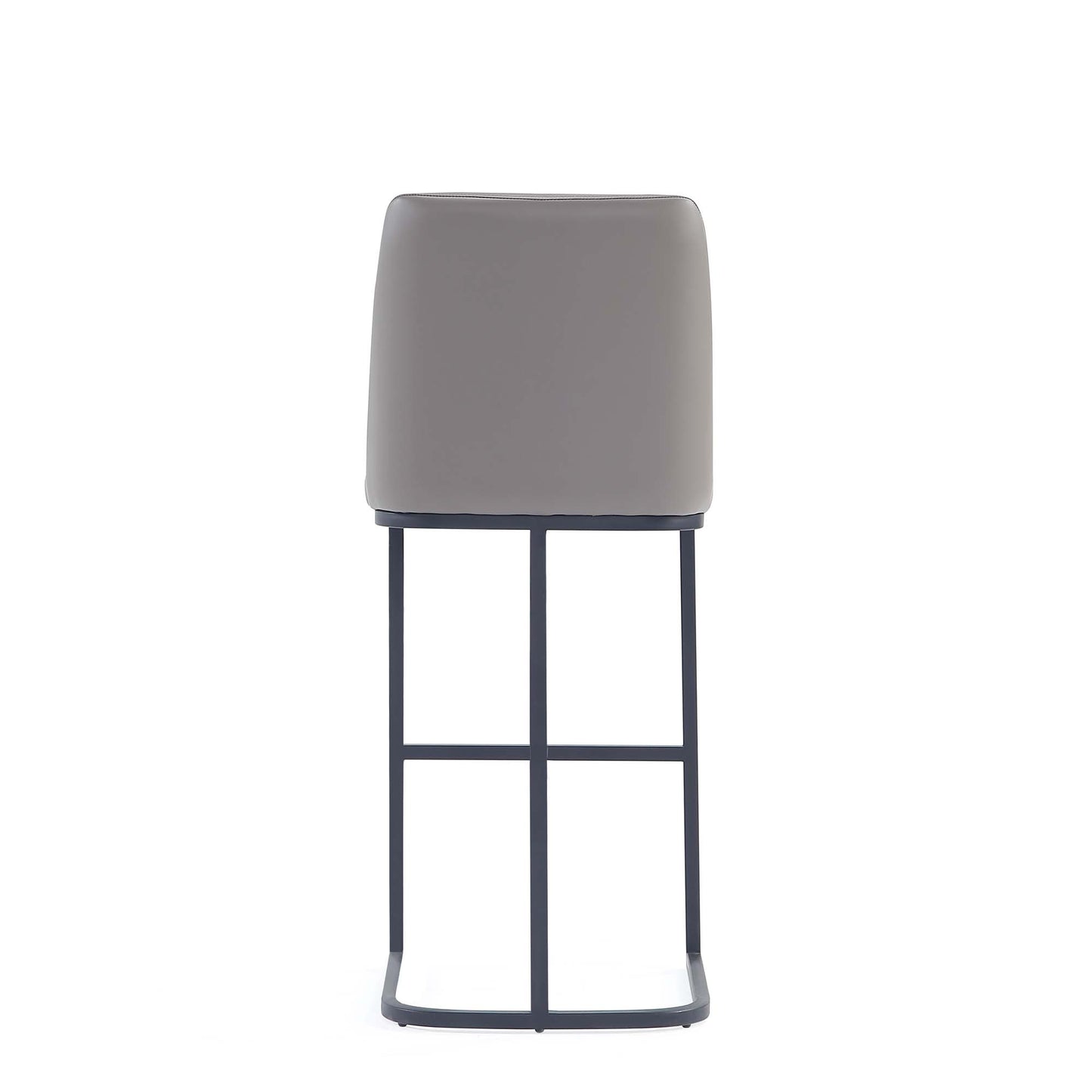Manhattan Comfort Serena Modern Leatherette Upholstered Barstool in Grey BS020-GY