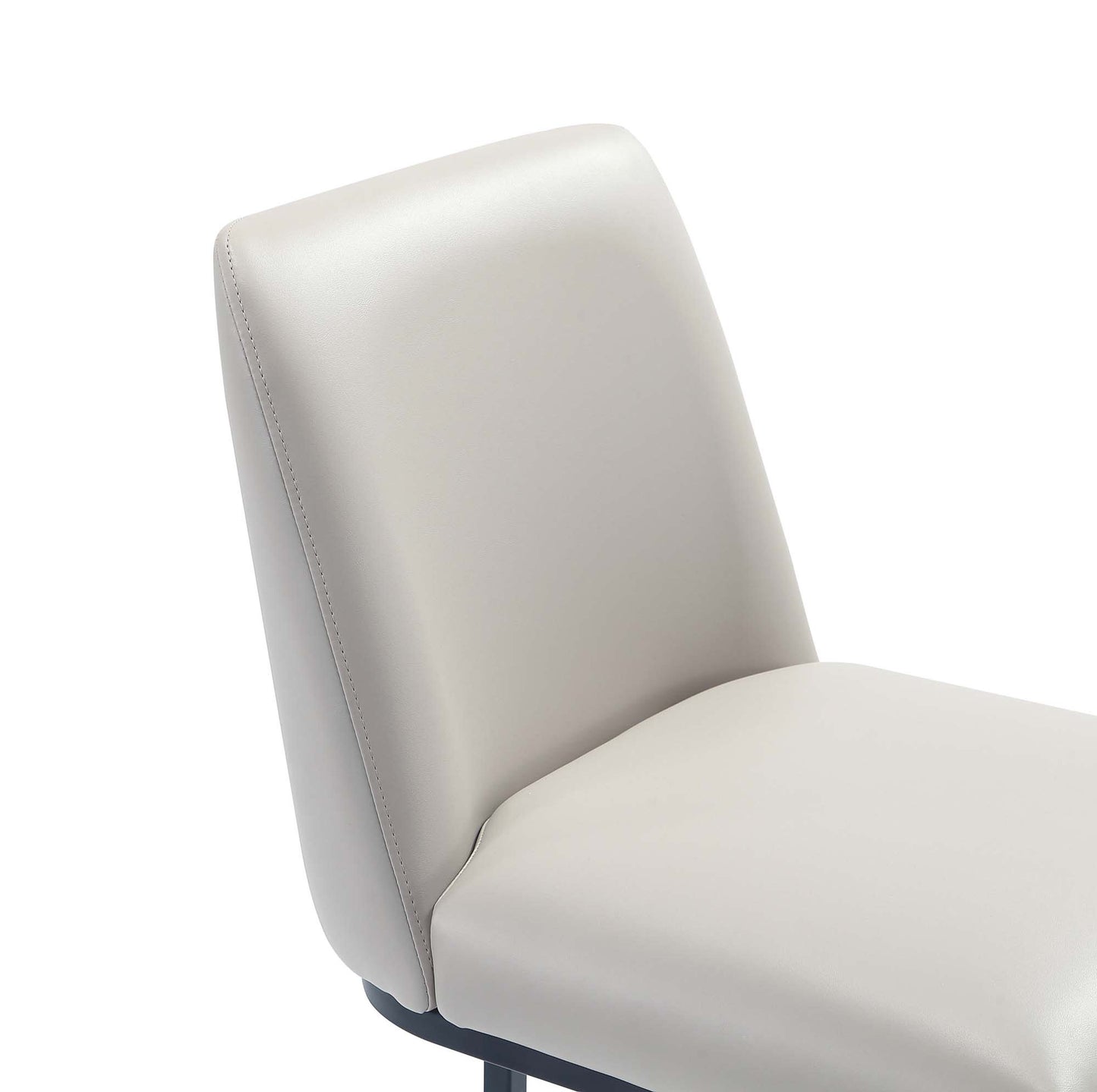 Manhattan Comfort Serena Modern Leatherette Upholstered Barstool in Light Grey BS020-LG