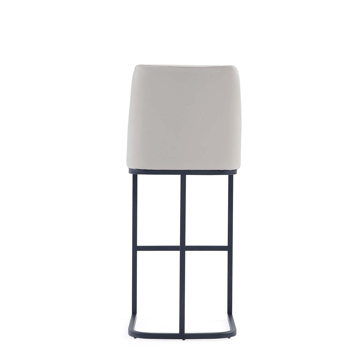 Manhattan Comfort Serena Modern Leatherette Upholstered Barstool in Light Grey BS020-LG