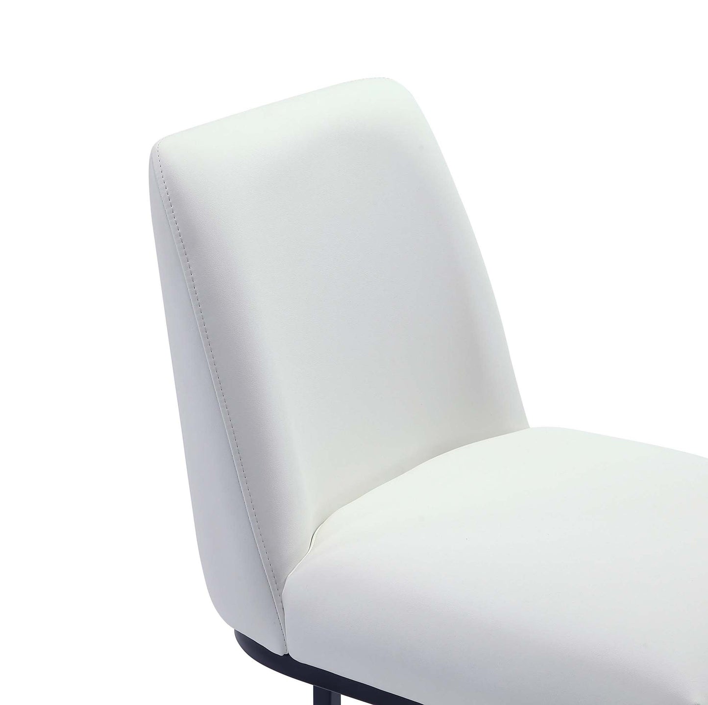 Serena Modern Metal Upholstered Barstool in White BS020-WH