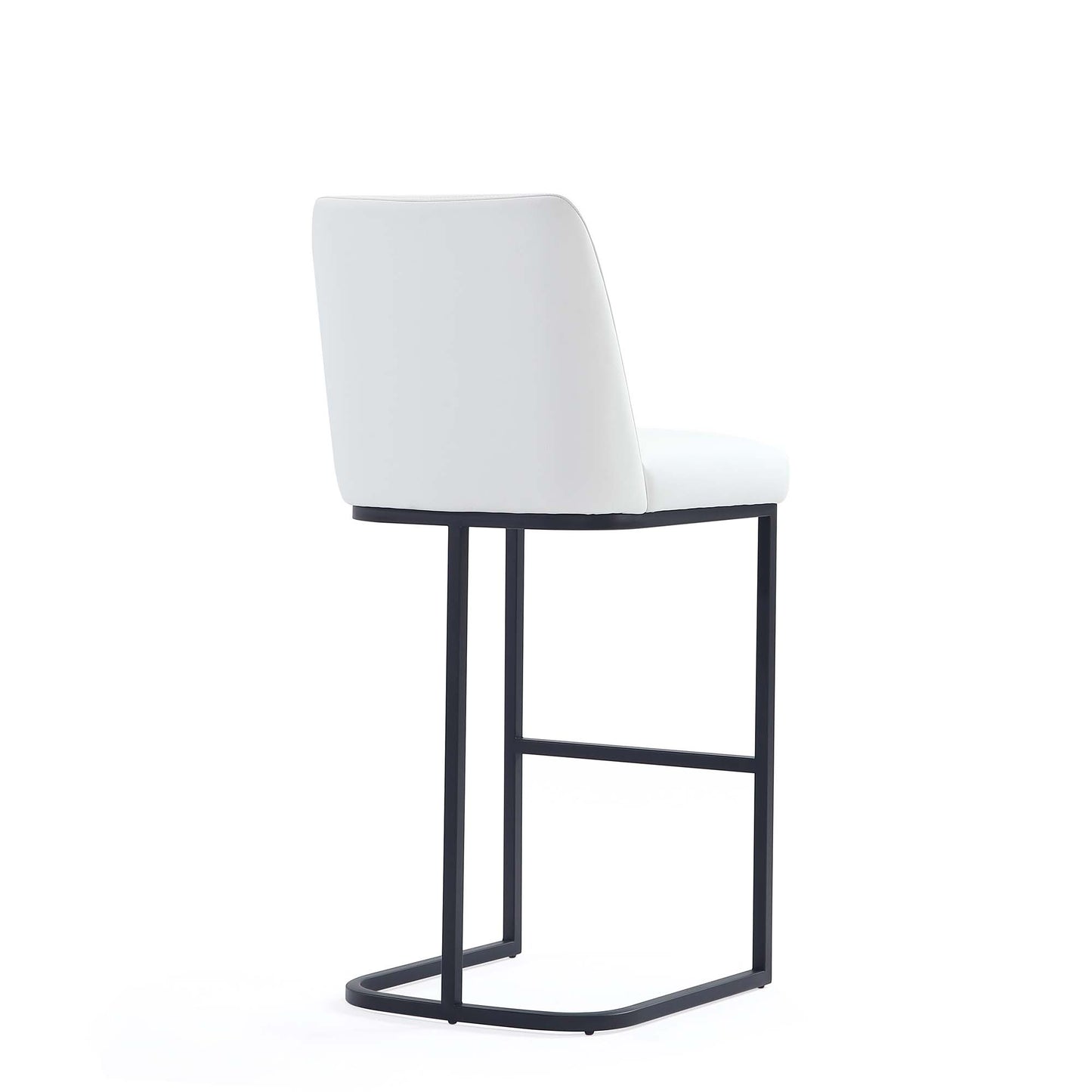 Serena Modern Metal Upholstered Barstool in White BS020-WH