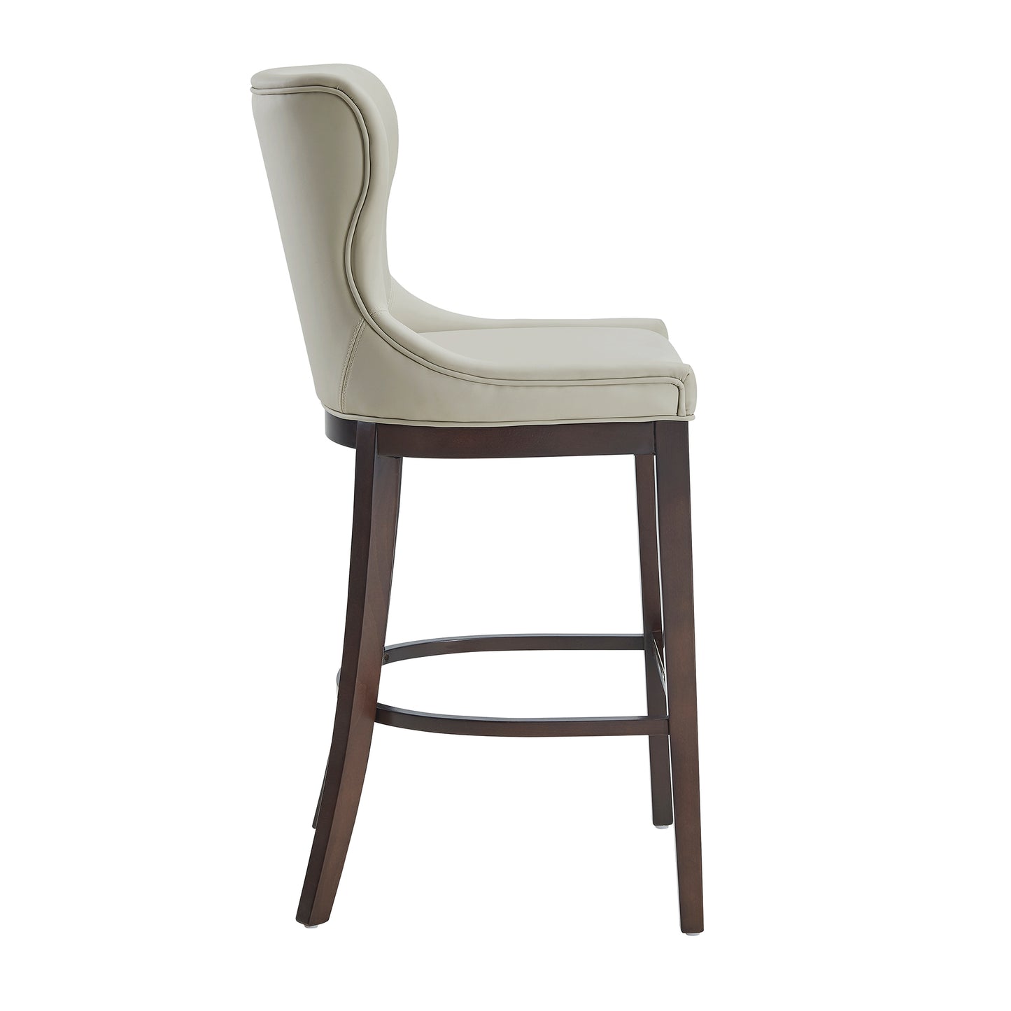 Blair Modern Wood Upholstered Barstool in Stone BS023-ST