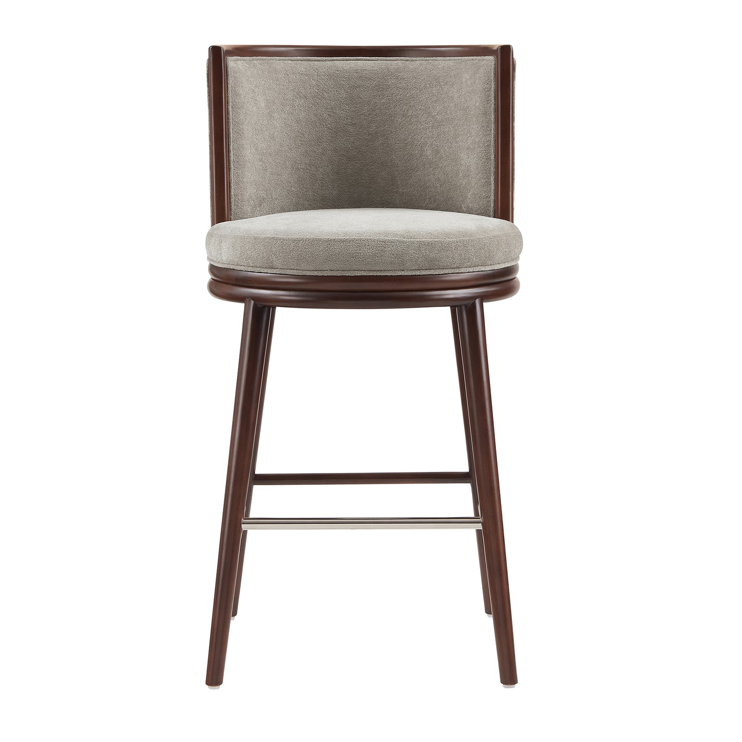 Evalyn Modern Wood Upholstered Barstool in Dove BS024-DO