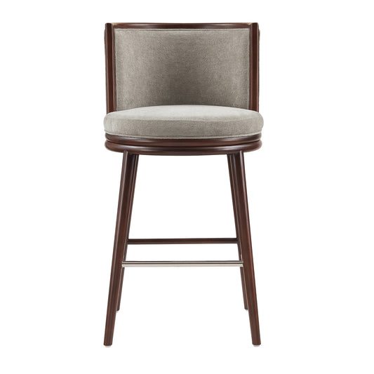 Evalyn Modern Wood Upholstered Barstool in Dove BS024-DO