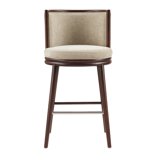 Evalyn Modern Wood Upholstered Barstool in Natural BS024-NA