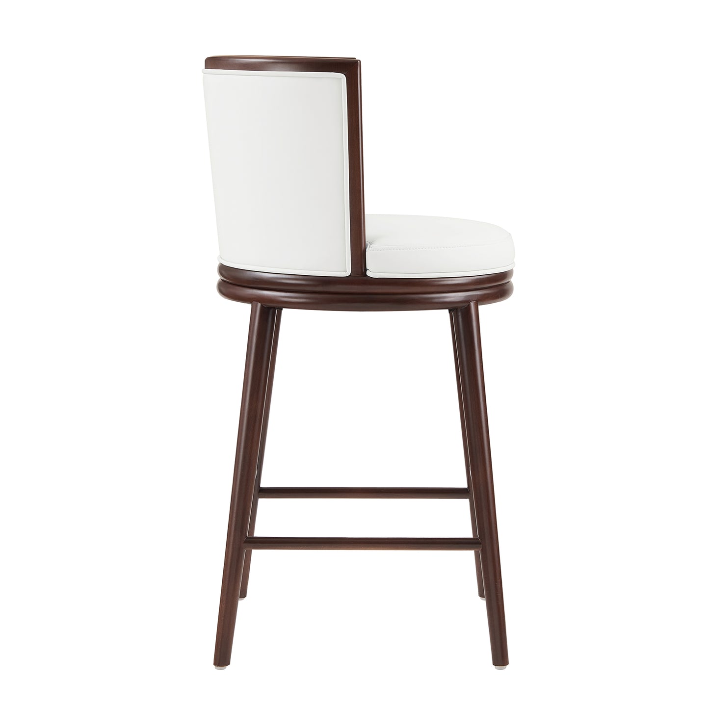 Evalyn Modern Wood Upholstered Barstool in White BS024-WH