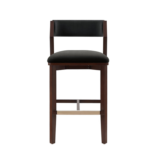 Patricia Modern Wood Upholstered Barstool in Black BS026-BK