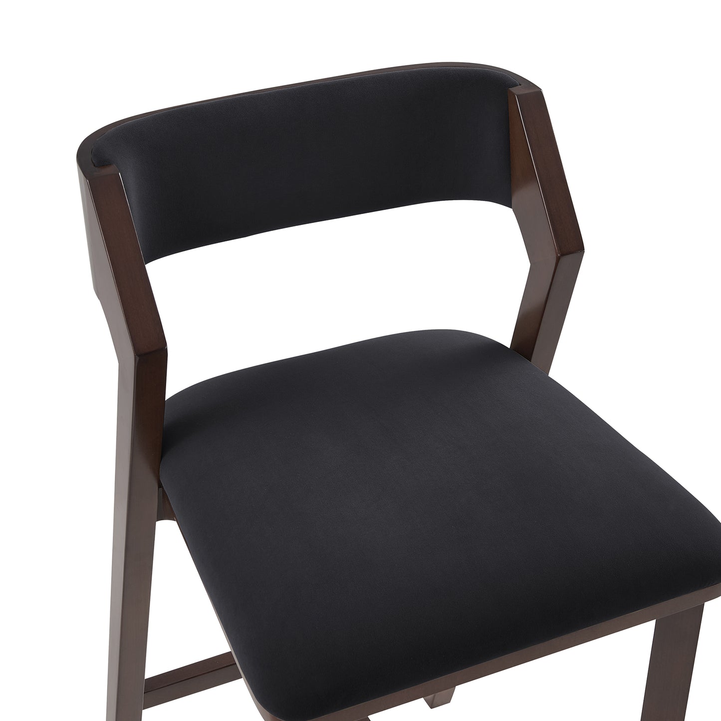 Patricia Modern Wood Upholstered Barstool in Black BS026-BK