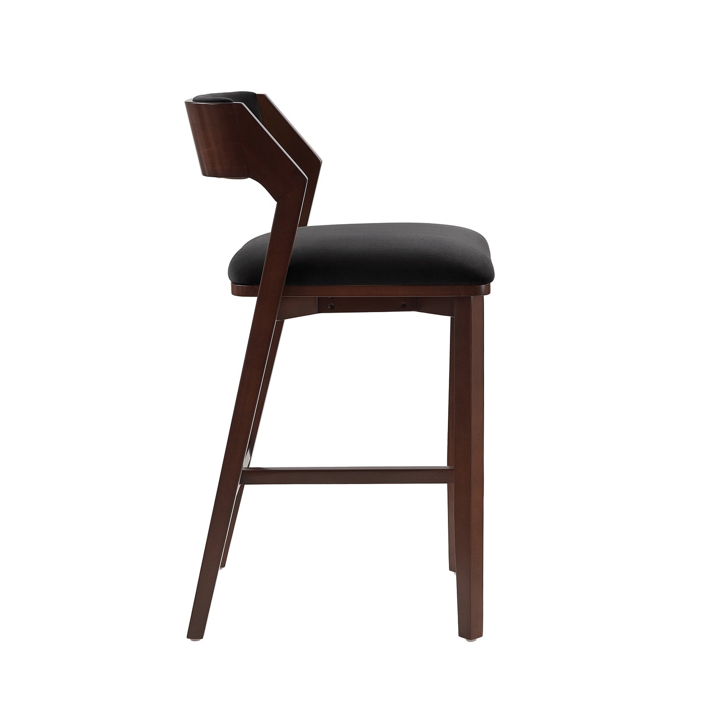 Patricia Modern Wood Upholstered Barstool in Black BS026-BK