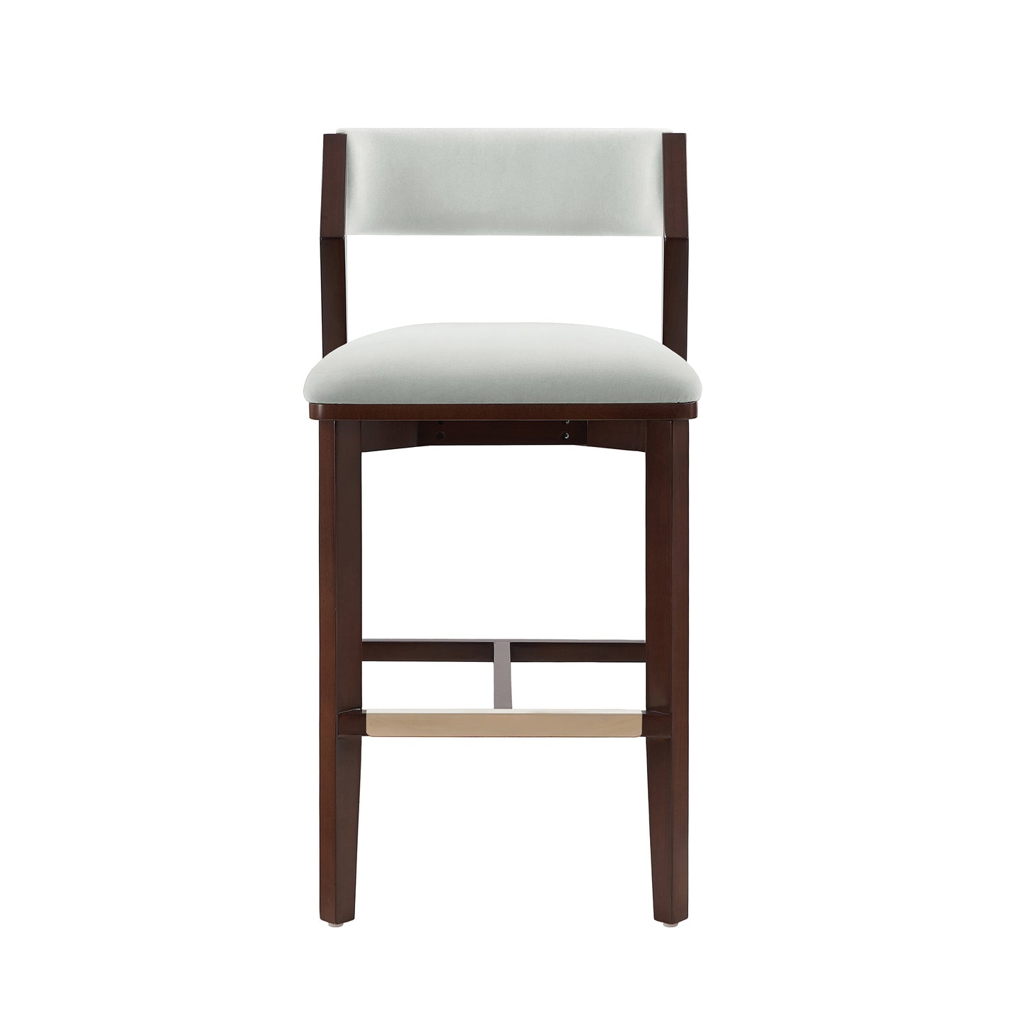 Patricia Modern Wood Upholstered Barstool in White Glacier BS026-WH