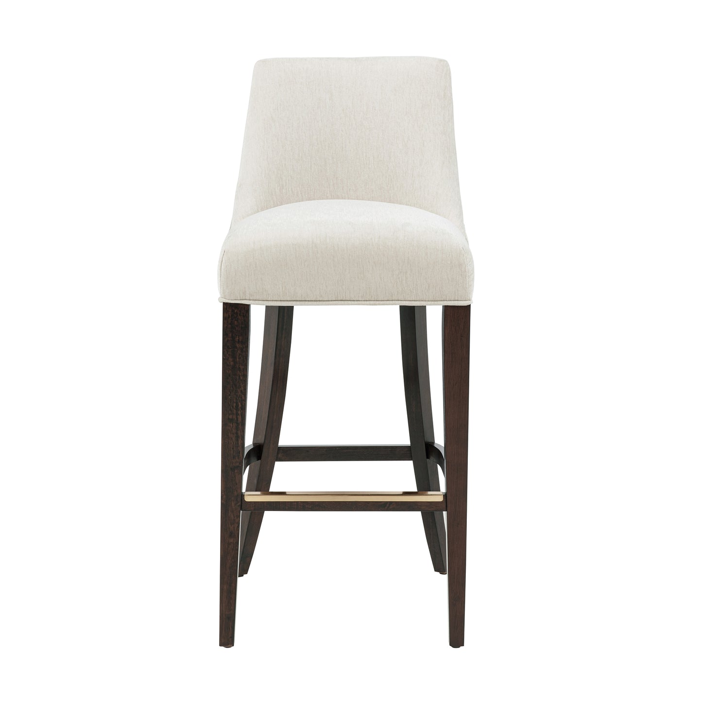 Beever Modern Wood Upholstered Chenille Barstool in Cream BS027-CR