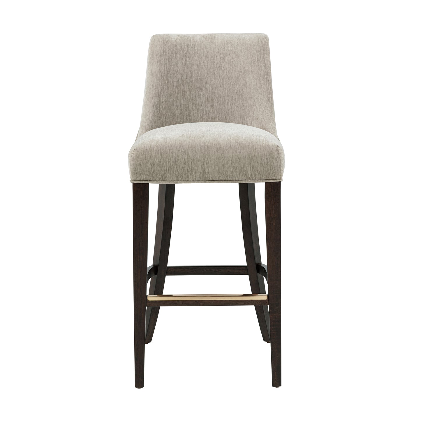 Beever Modern Wood Upholstered Chenille Barstool in Taupe BS027-TP