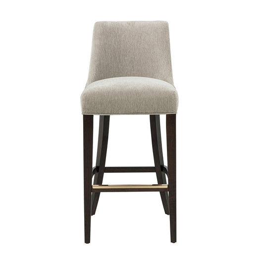 Beever Modern Wood Upholstered Chenille Barstool in Taupe BS027-TP