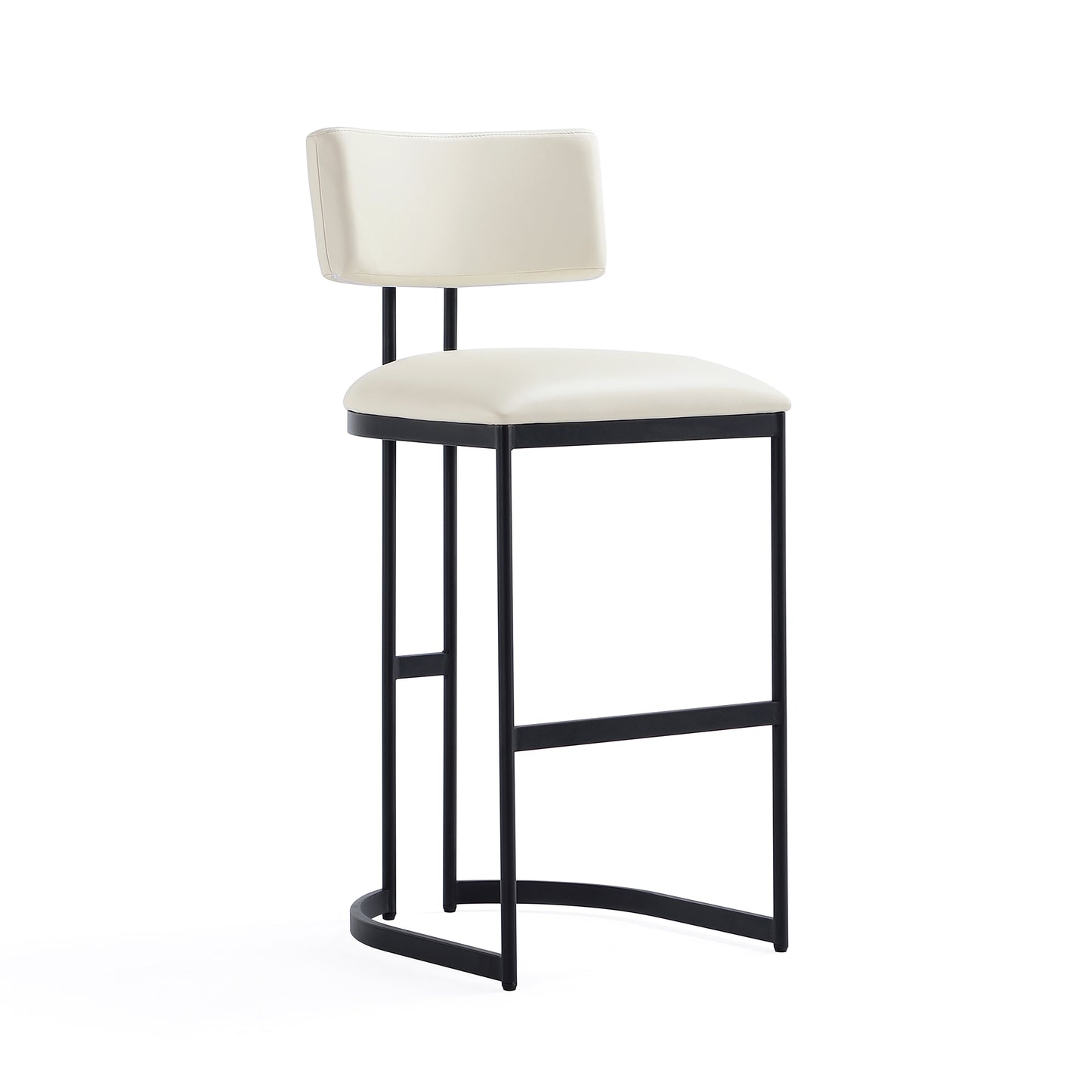 Juno Contemporary Modern Metal Barstool in Ivory BS1641-1
