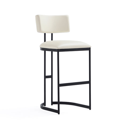 Juno Contemporary Modern Metal Barstool in Ivory BS1641-1