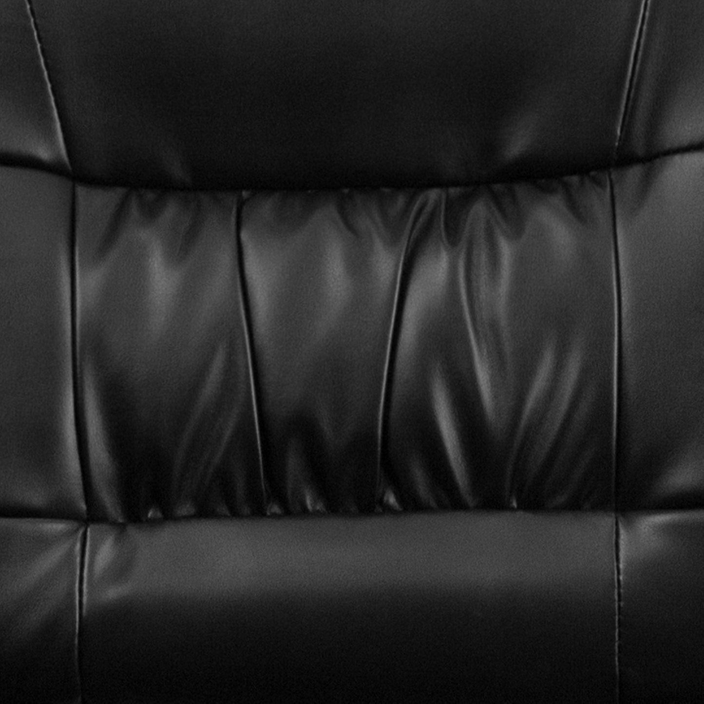 Haeger Black LeatherSoft Executive Side Reception Chair with Black Metal Frame Black LeatherSoft/Black Frame