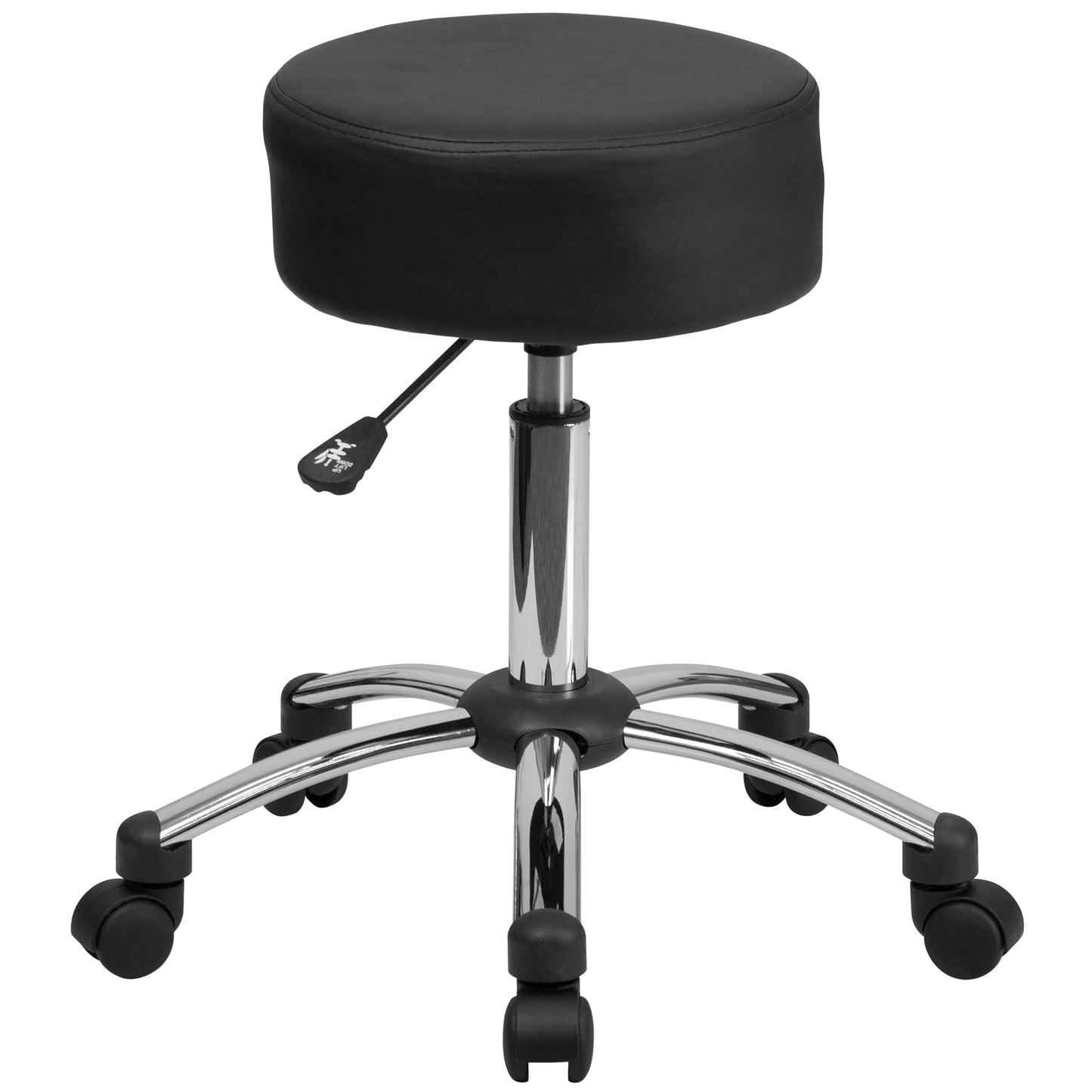 Rhonda Medical Ergonomic Stool with Chrome Base Black