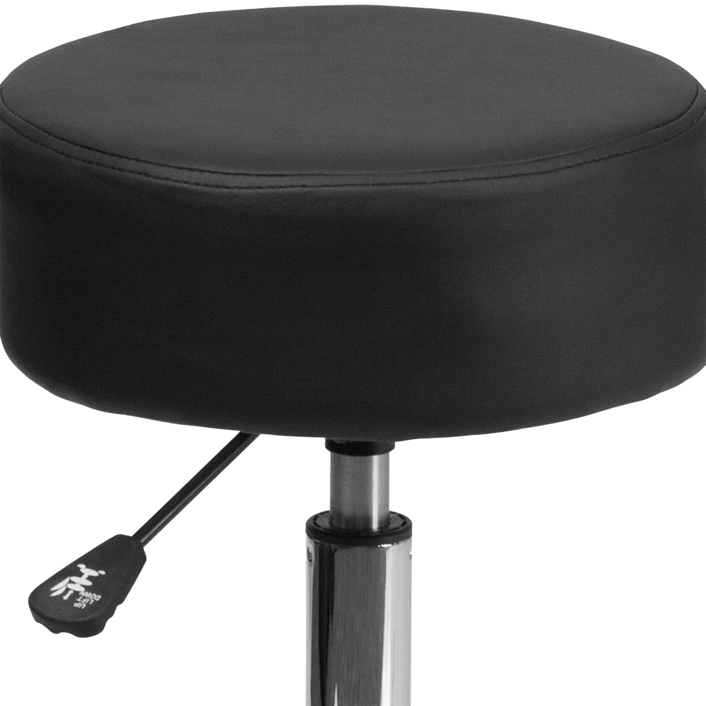 Rhonda Medical Ergonomic Stool with Chrome Base Black