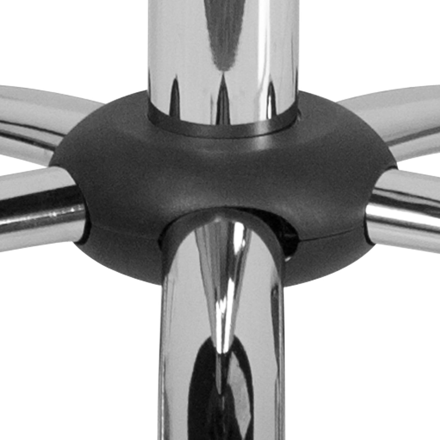 Rhonda Medical Ergonomic Stool with Chrome Base Black
