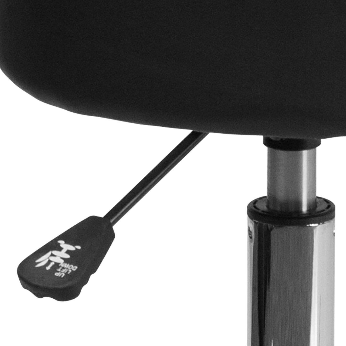 Rhonda Medical Ergonomic Stool with Chrome Base Black