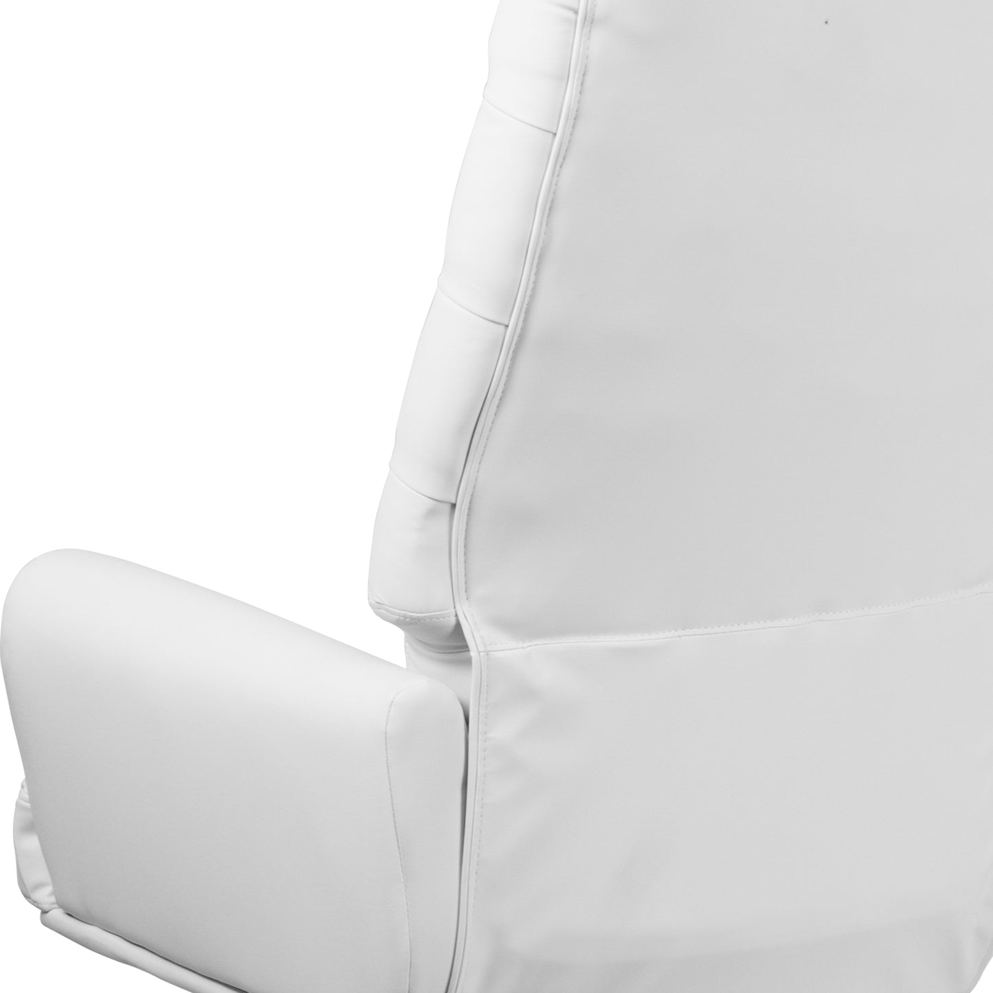 Rochelle High Back Traditional Tufted White LeatherSoft Executive Swivel Office Chair with Arms White